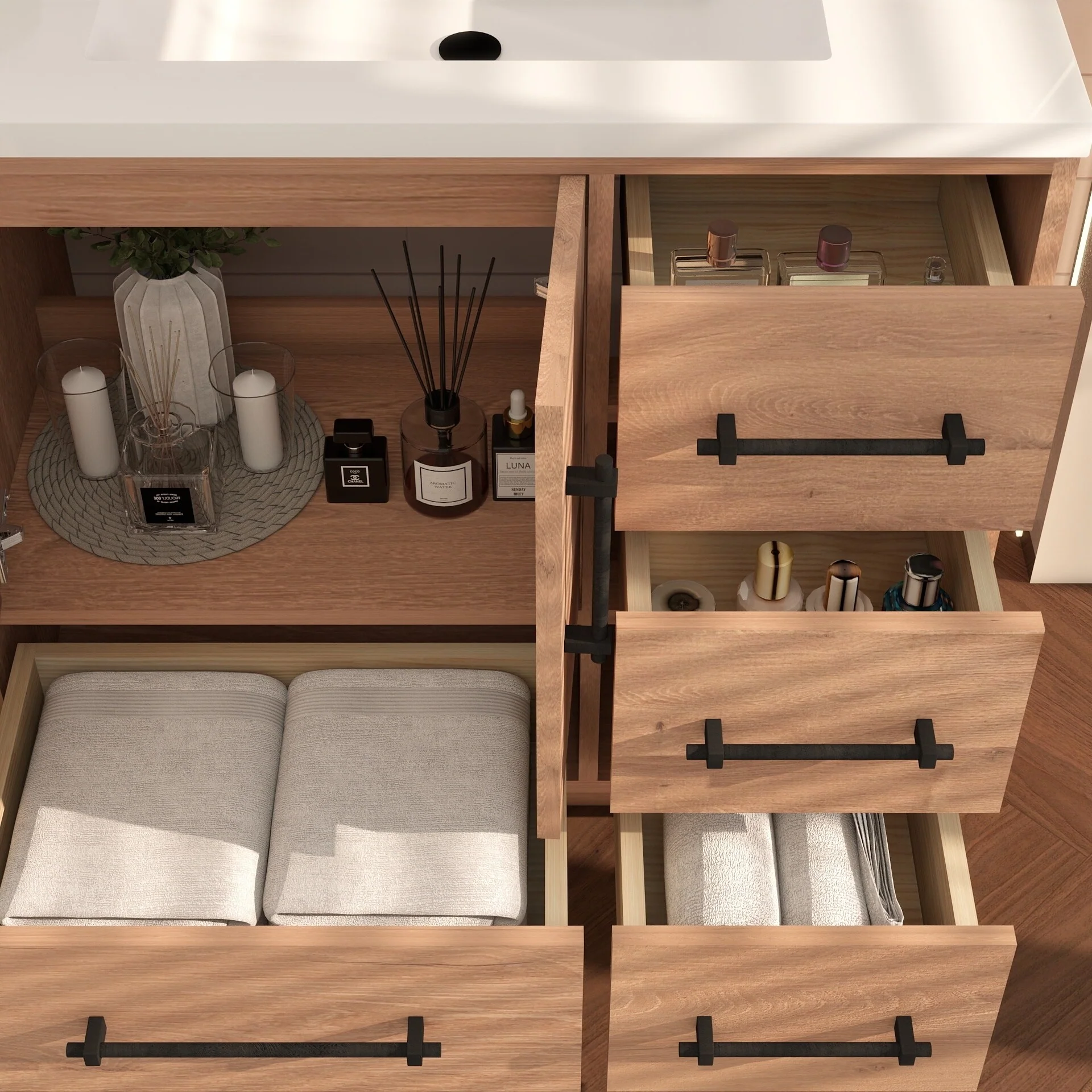 Victoria 72'' Freestanding Vanity with Double Reinforced Acrylic Sink - 71.5