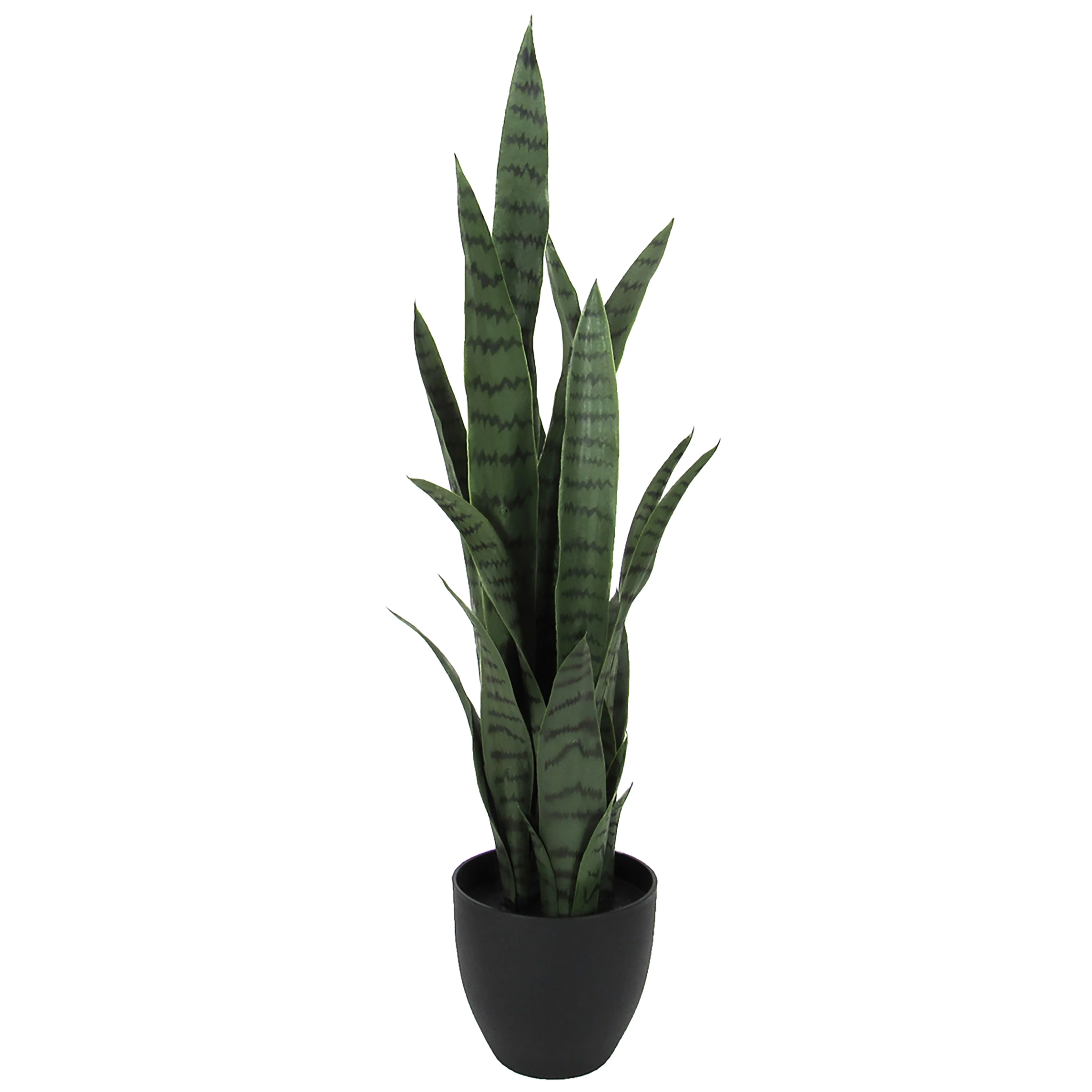 Artificial Sansevieria Snake Plant in Black Pot