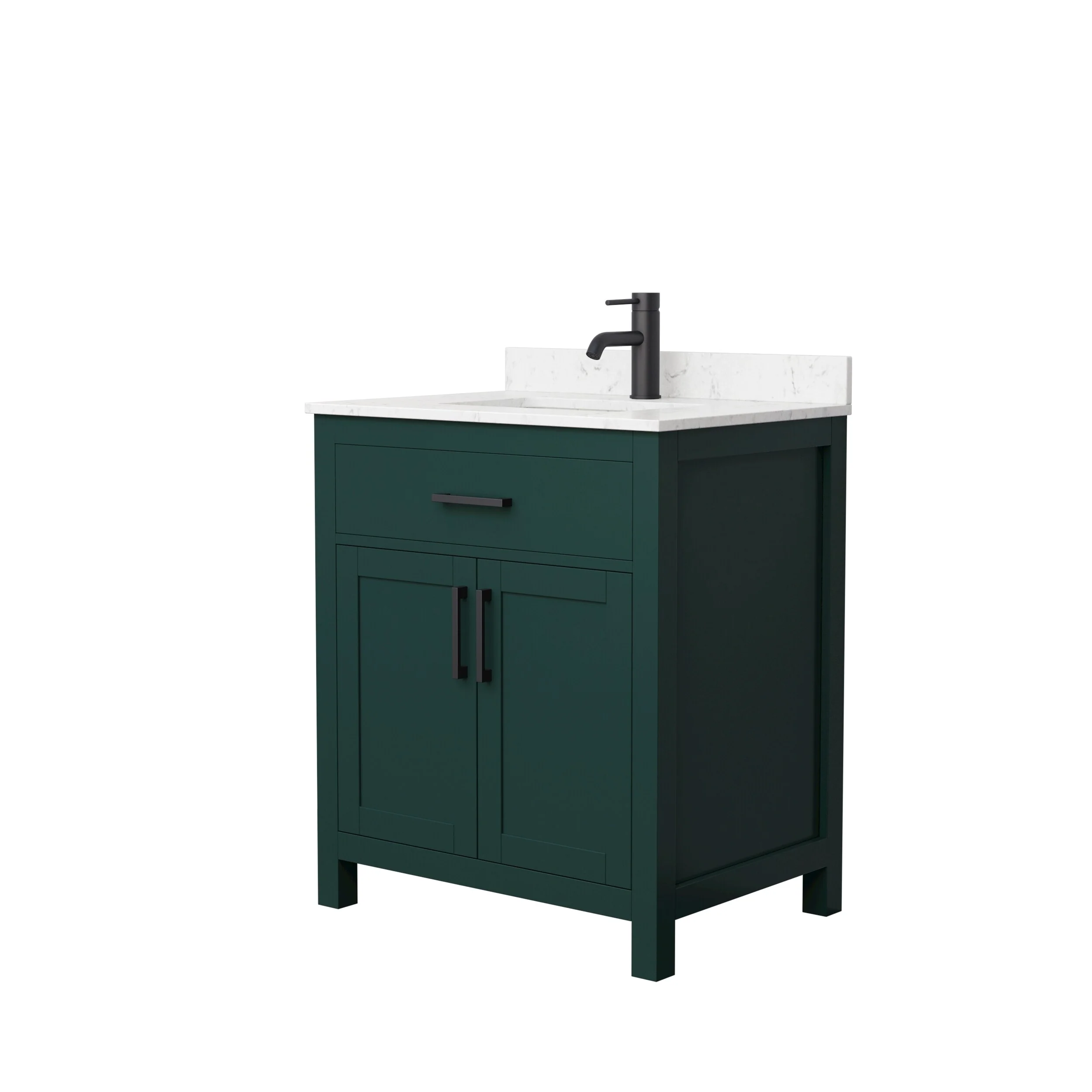Beckett 30 Inch Single Vanity, Cultured Marble Top