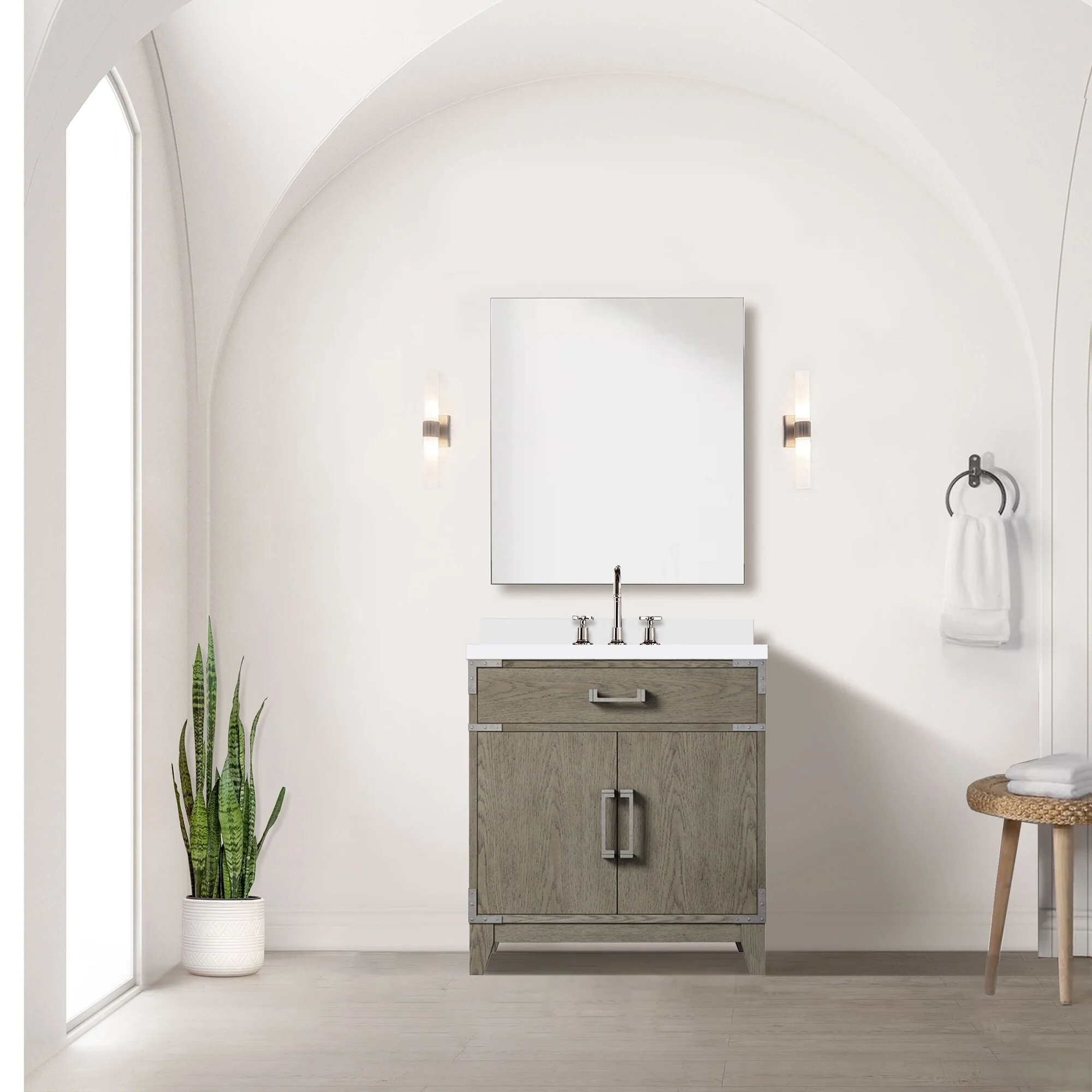 Laurel Bath Vanity Quartz Top, Sink and Faucet