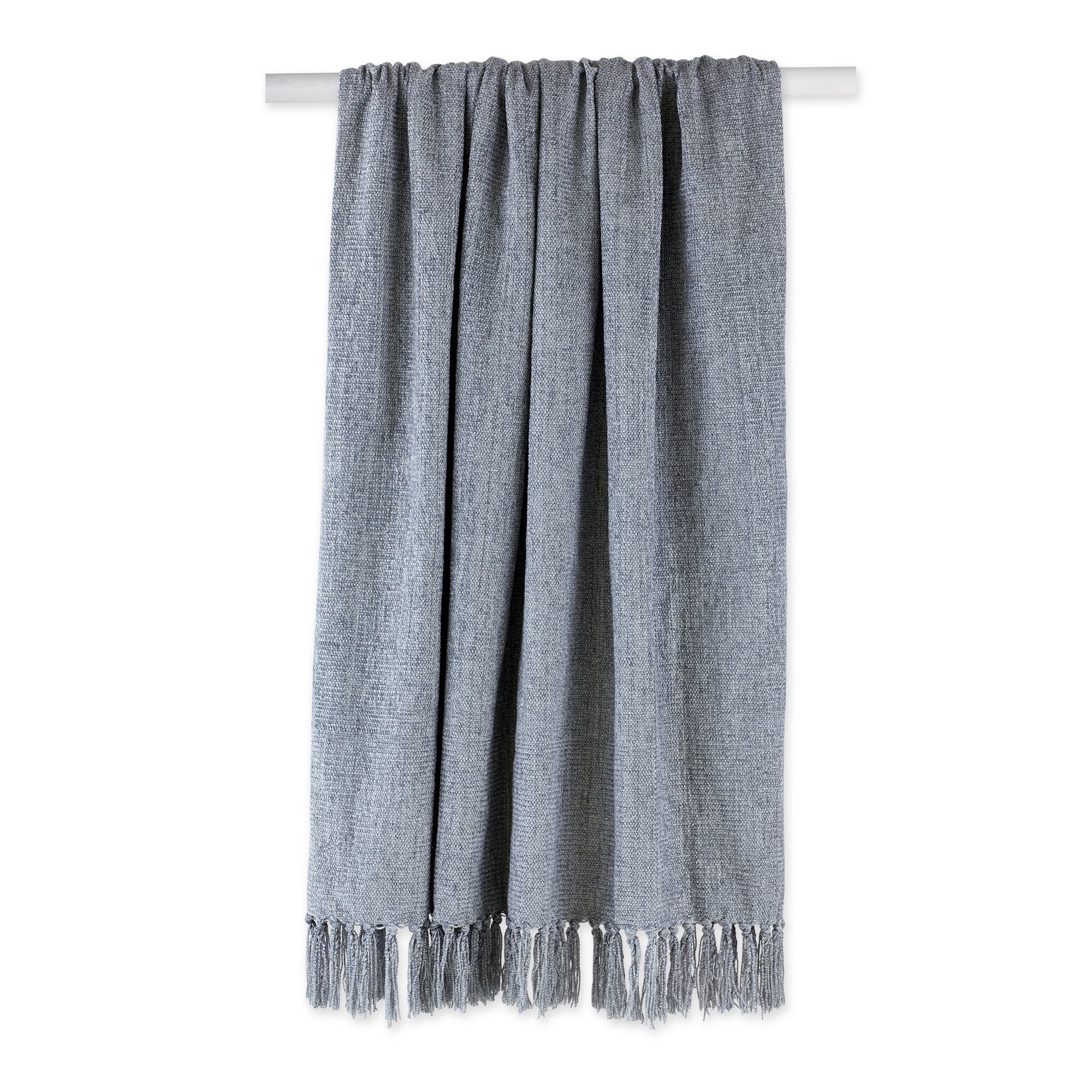 DII Soft Denim Blue Chenille Throw