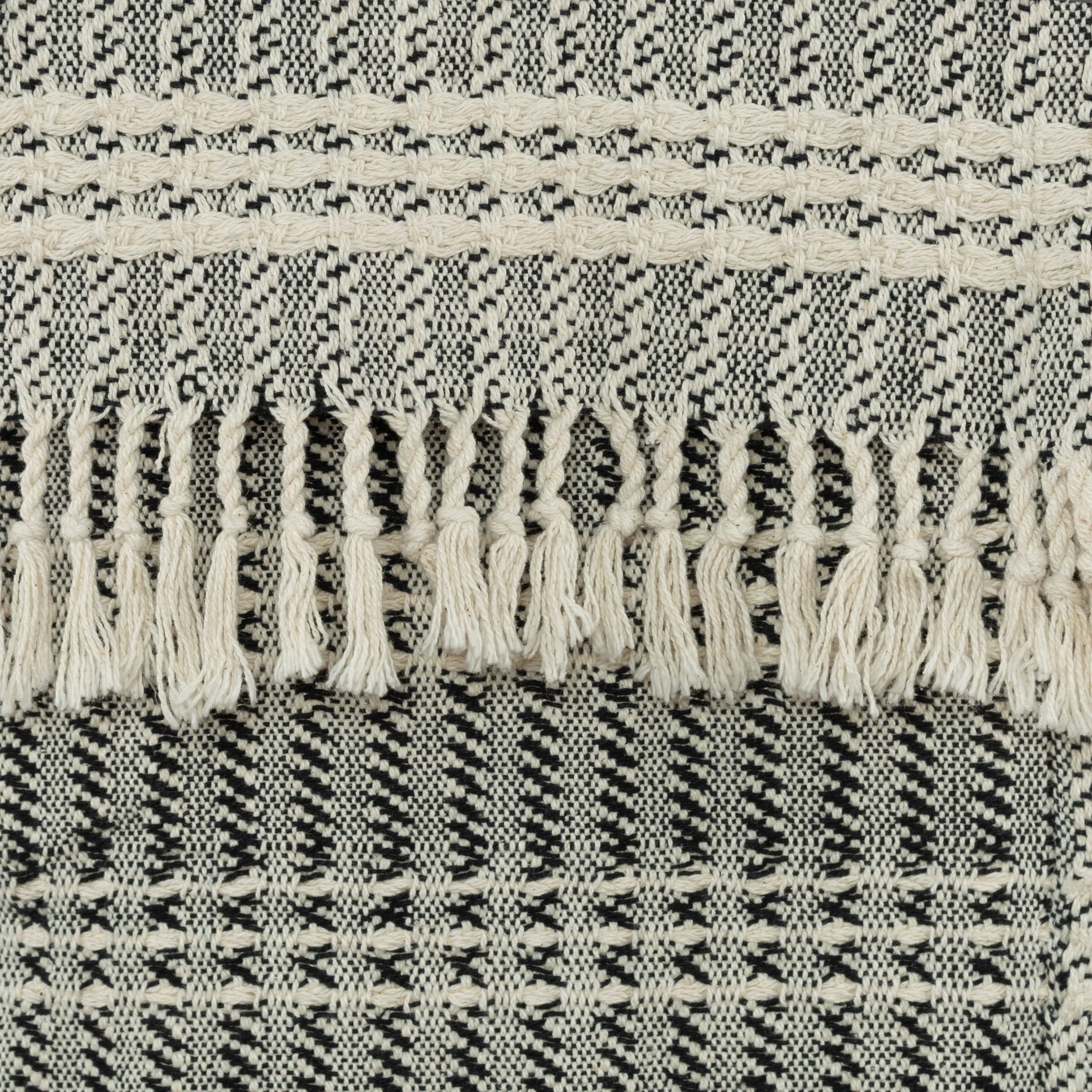 Rizzy Home Hand-made Modern Striped Throw Blanket