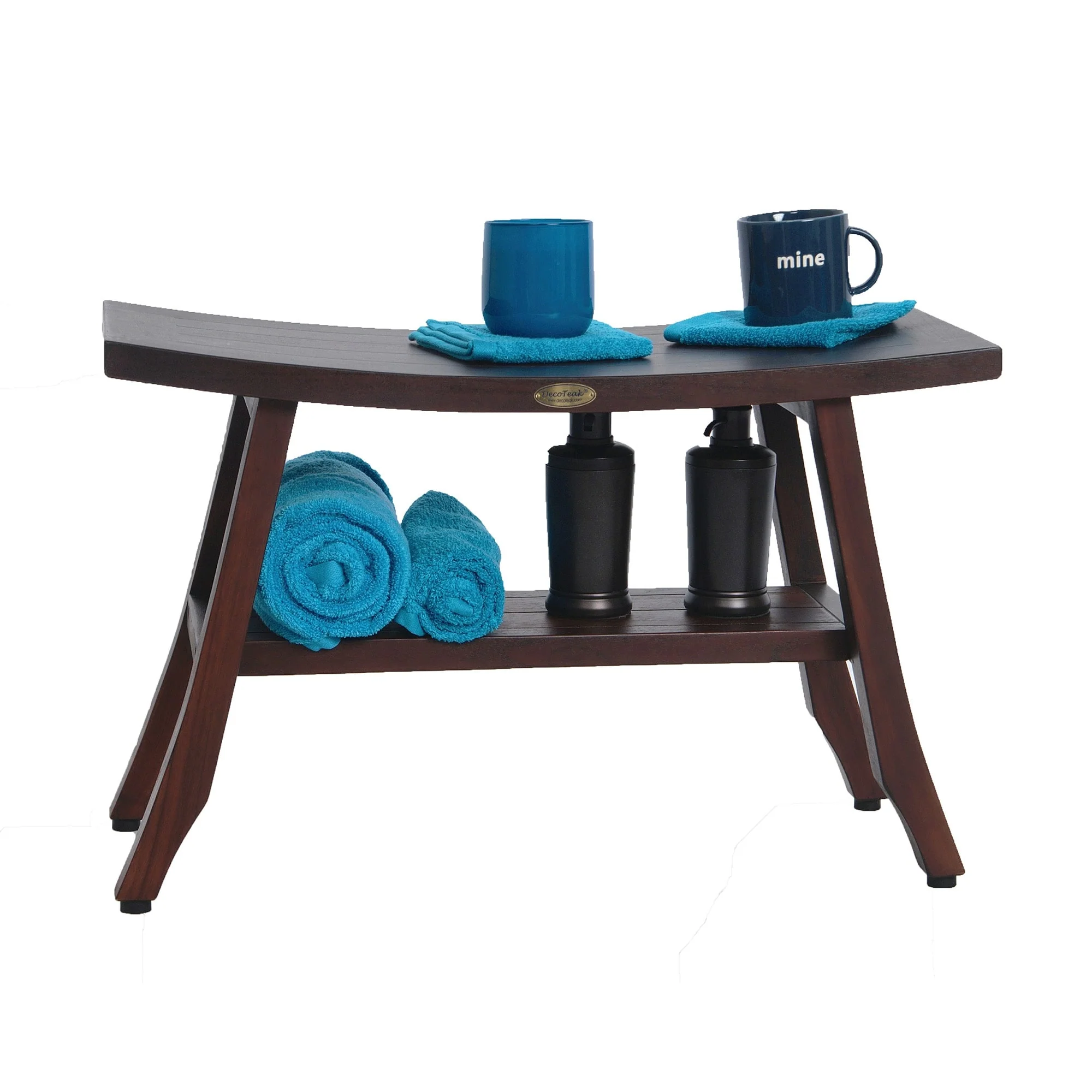 DecoTeak Satori 28-Inch, Teak Shower Bench, Wooden Bench, Bathroom Bench, Teak Shower Stool, Teak Shower Seat