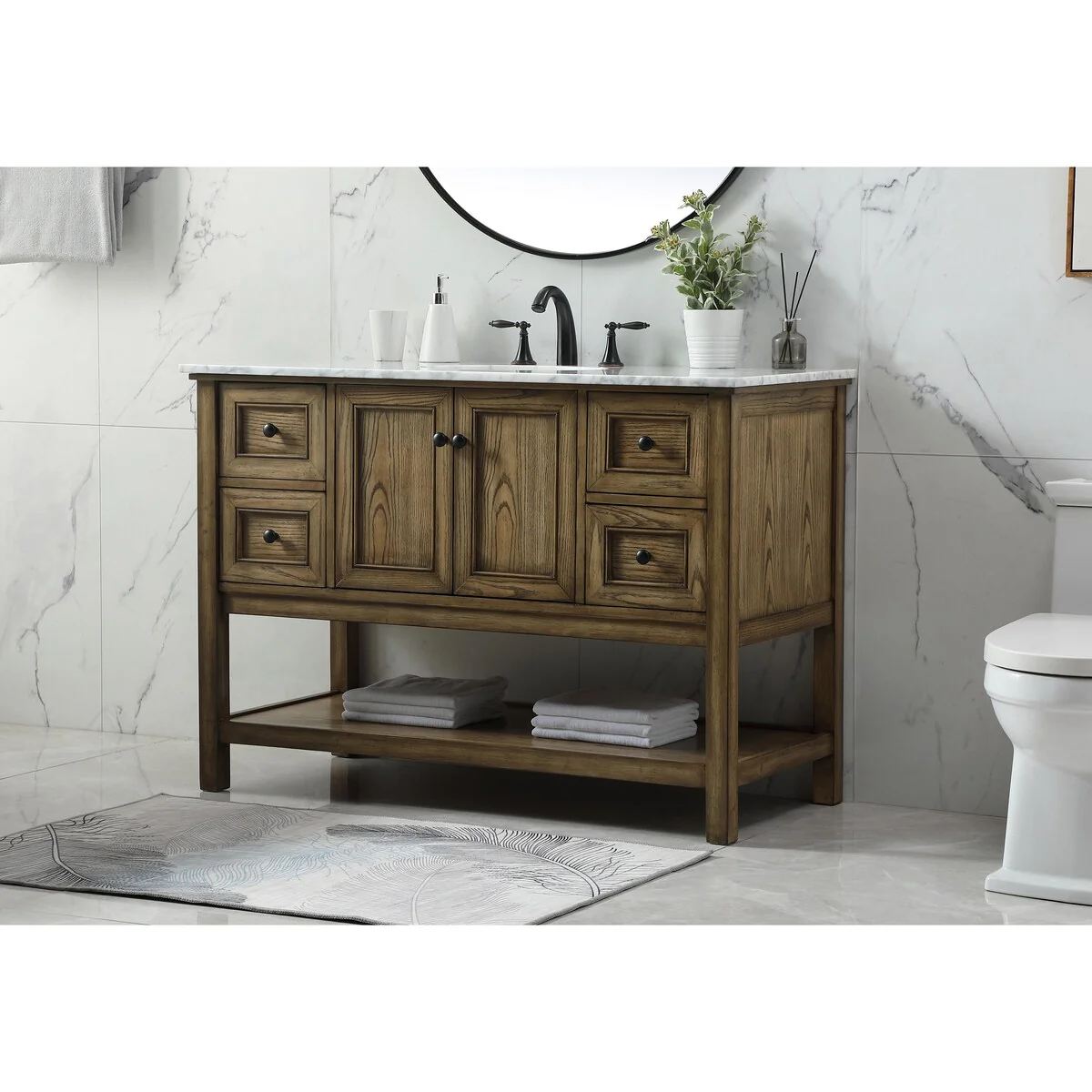 Grand 48 - 72 Inch Single Bathroom Vanity