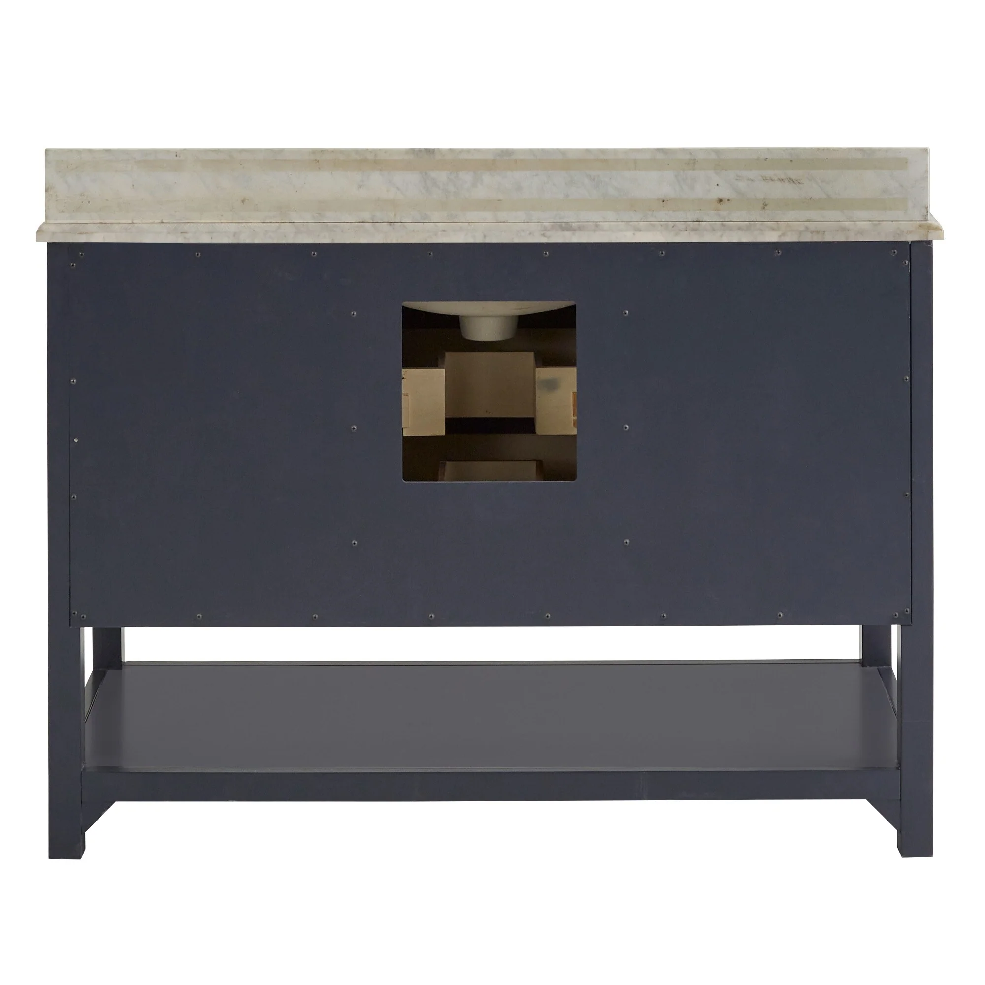 Lilleham Bathroom Sink Vanity with White Marble Veneer Stone Top by iNSPIRE Q Classic