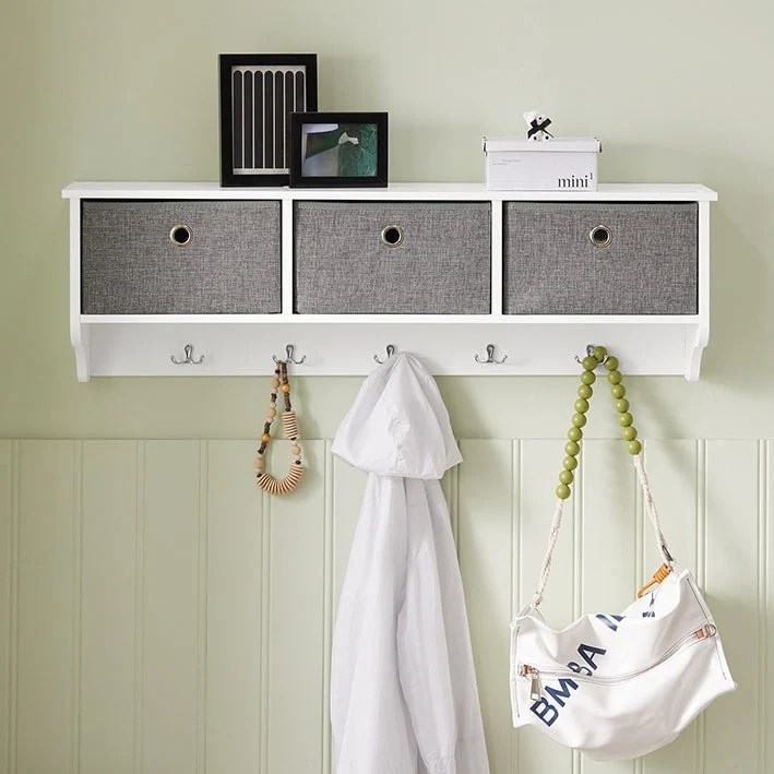 Haotian FRG282-W, Wall Coat Rack Wall Shelf Wall Storage Cabinet Unit