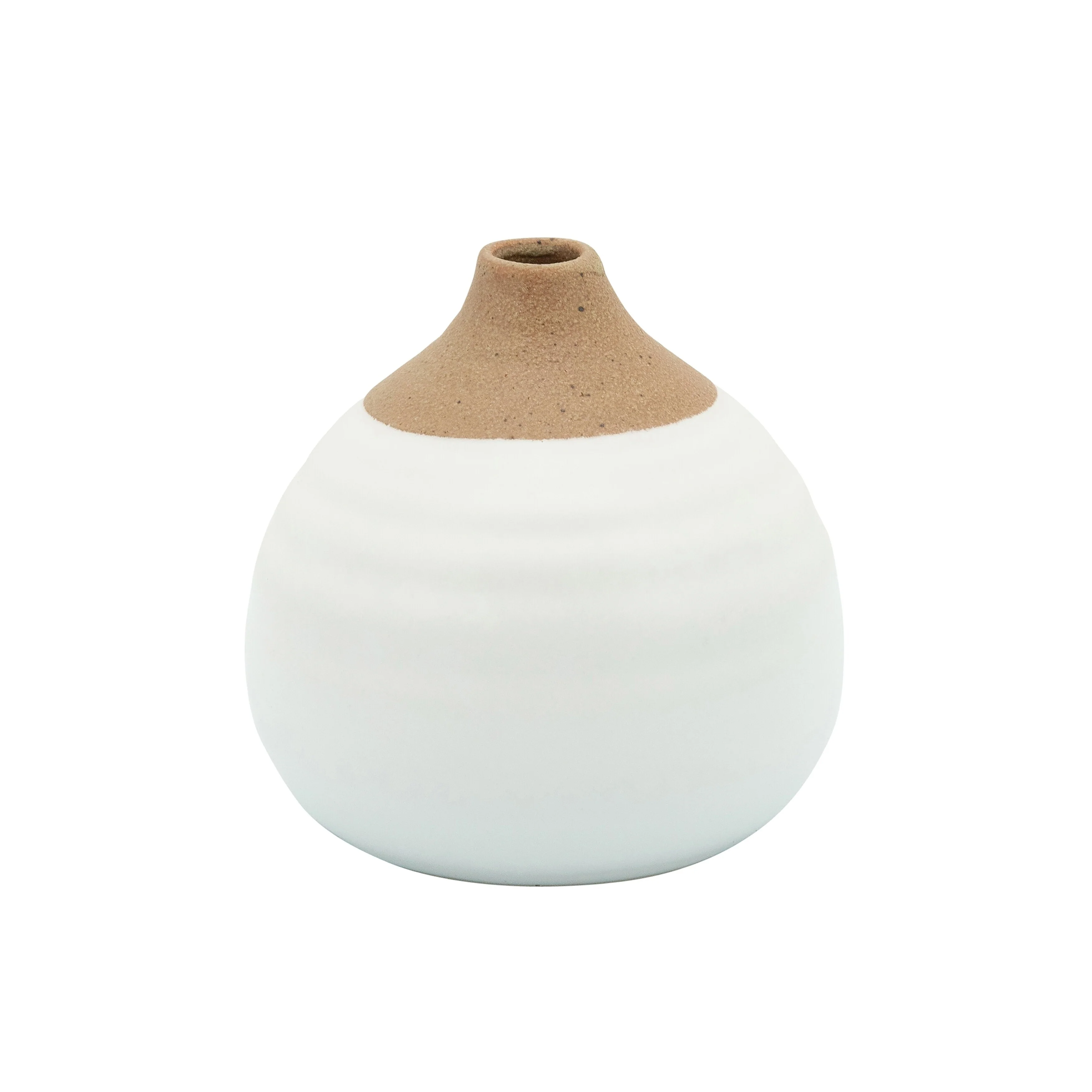 Sagebrook Home Modern Coastal Small Ceramic Bud Vases, Set of 3