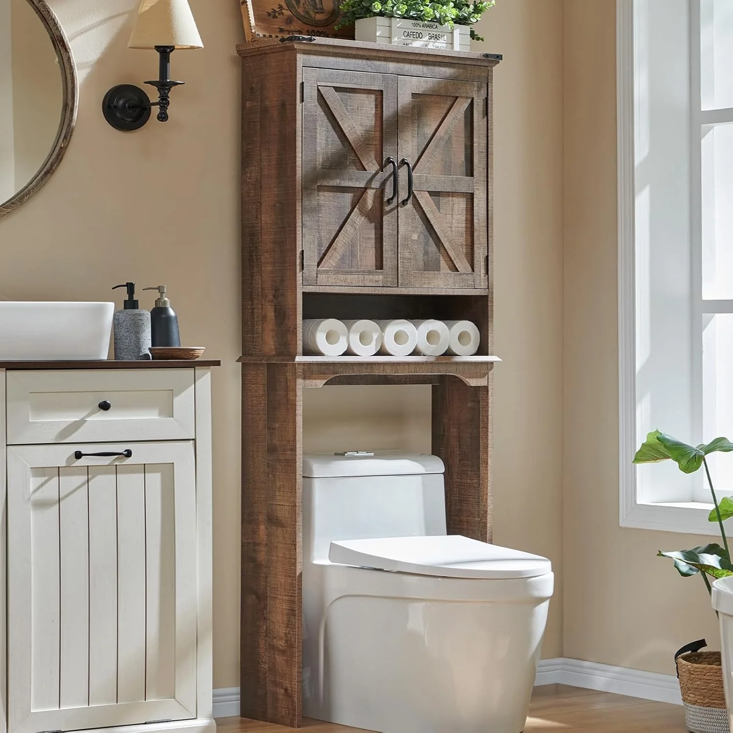 Farmhouse Over The Toilet Storage Cabinet, 67