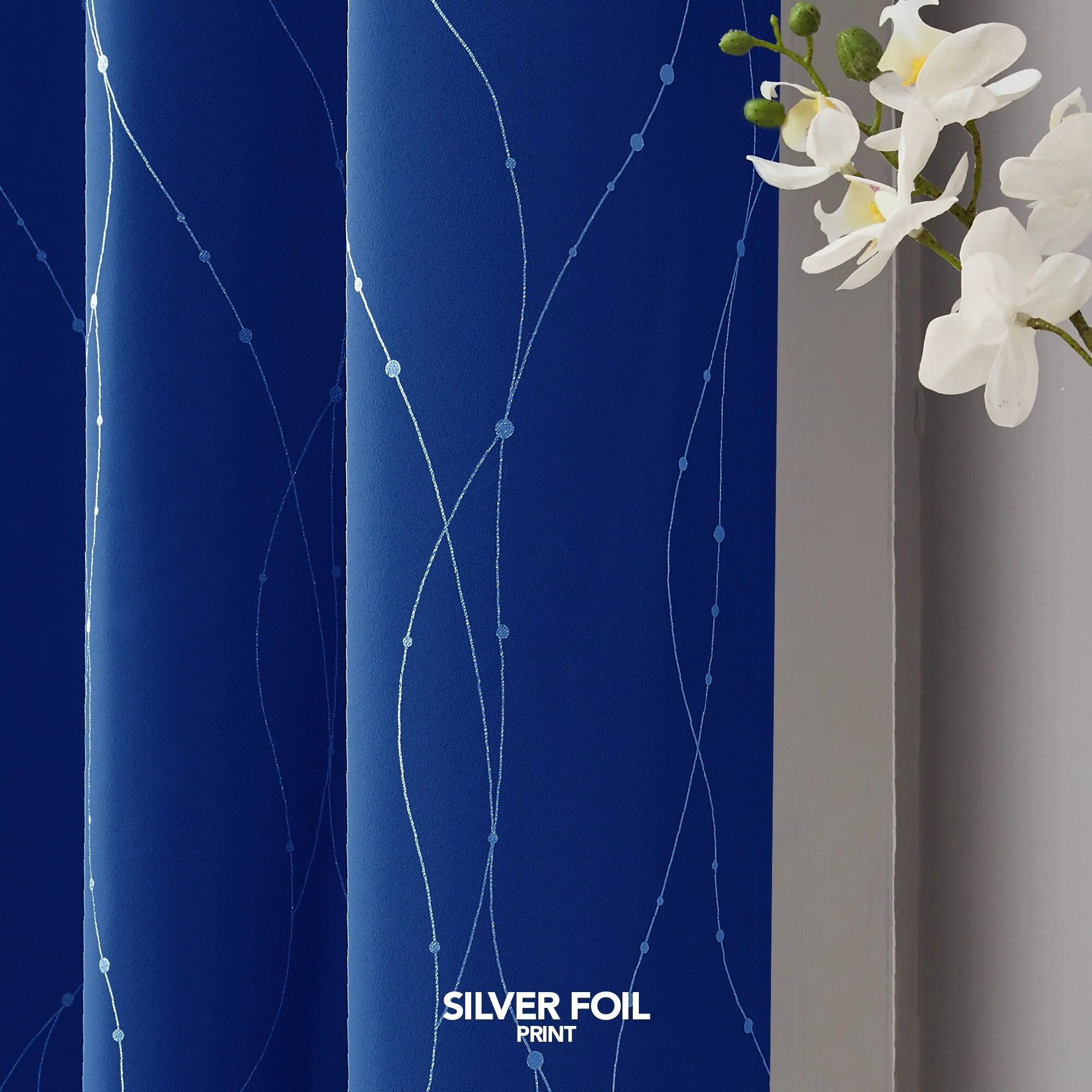 Deconovo Wave Line with Dots 52 Width Curtains Pair(2 Panel)