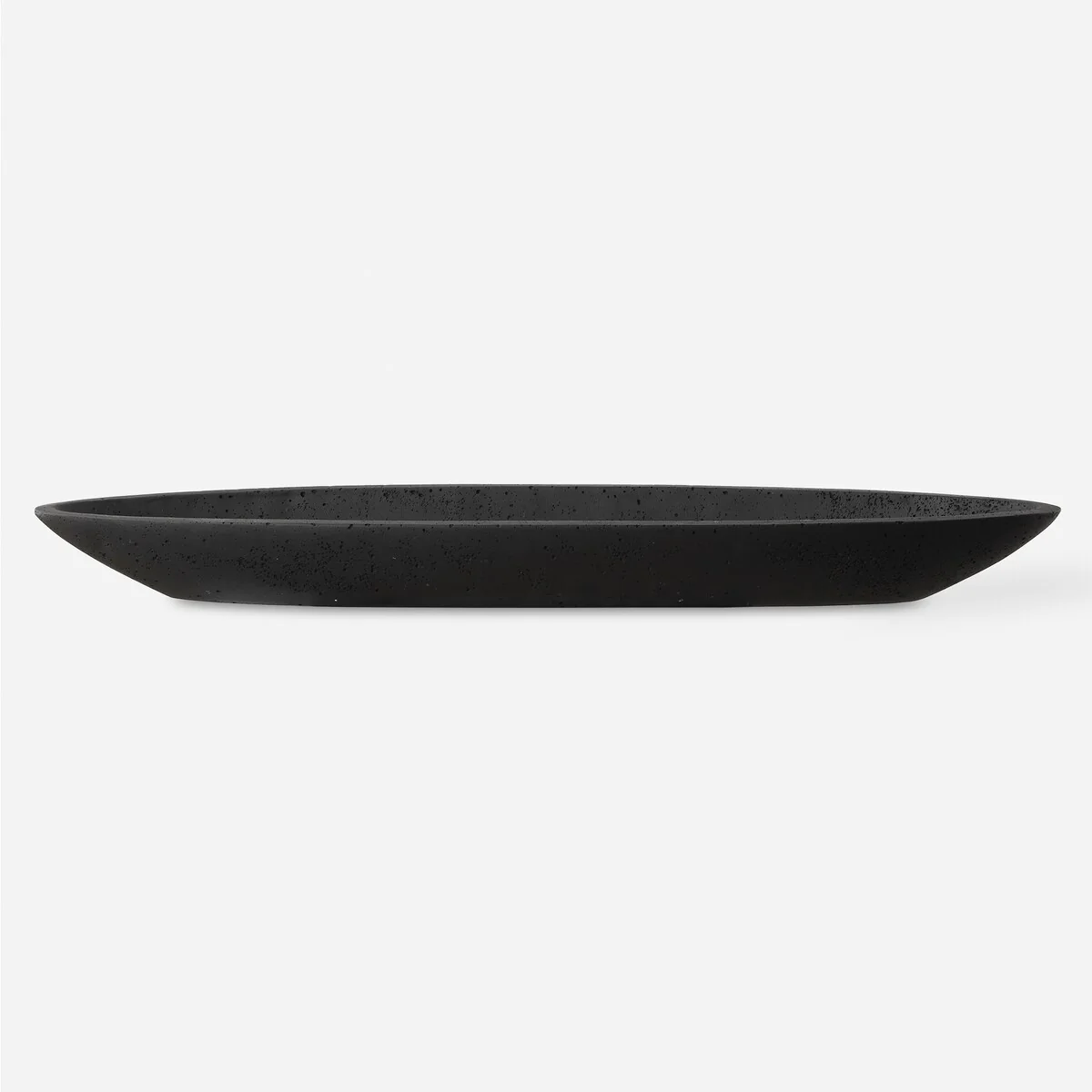 Uttermost Vessel Cast Black Canoe Bowl - 2.75'' H X 29'' W X 6.5'' D