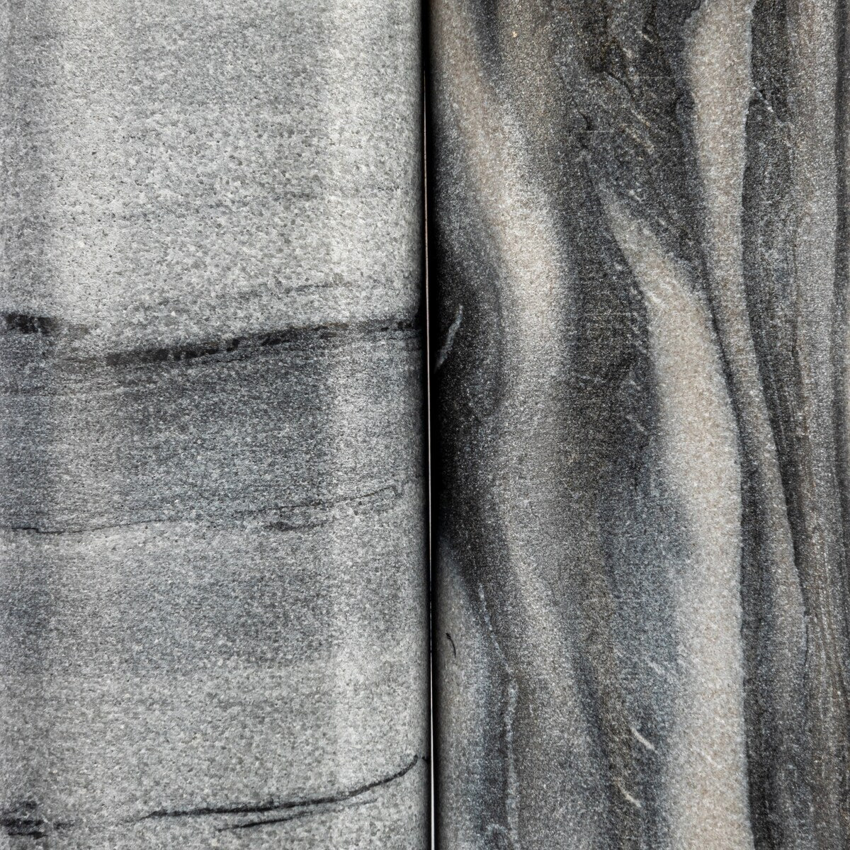 Geometric Marble Bookends with Brass Inlay