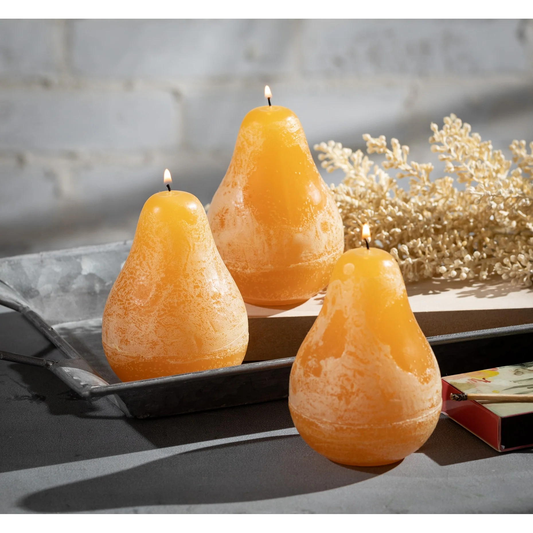 Brown Sugar Pear Candles - Set of 3 - 3