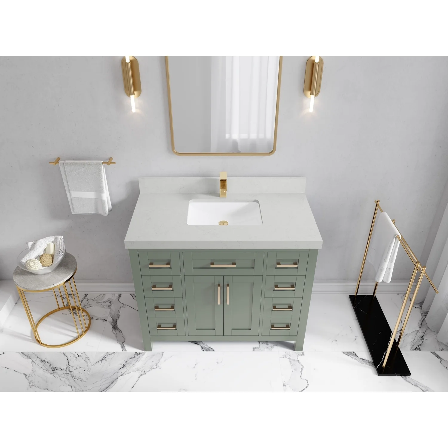 Willow Collections 42 in. W x 22 in. D Cambridge Single Sink Bathroom Vanity with Countertop