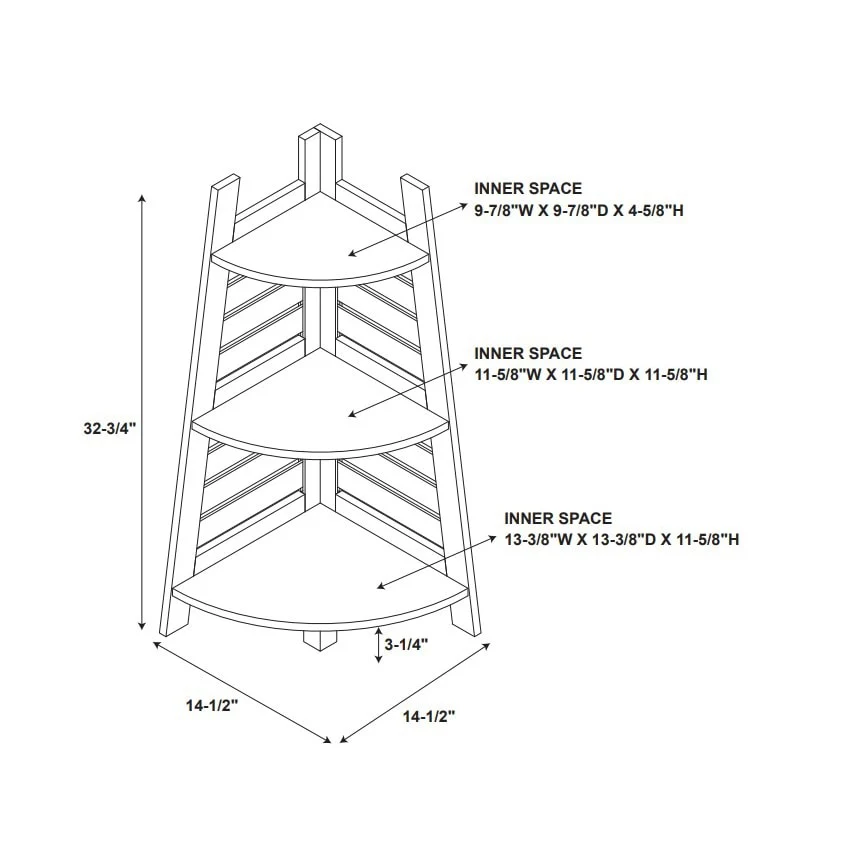 Bracken Bamboo Corner Shelf