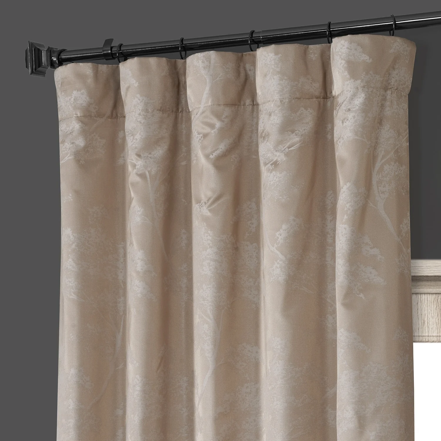 Exclusive Fabrics Sequoia Faux Silk Jacquard Curtain (1 Panel)
