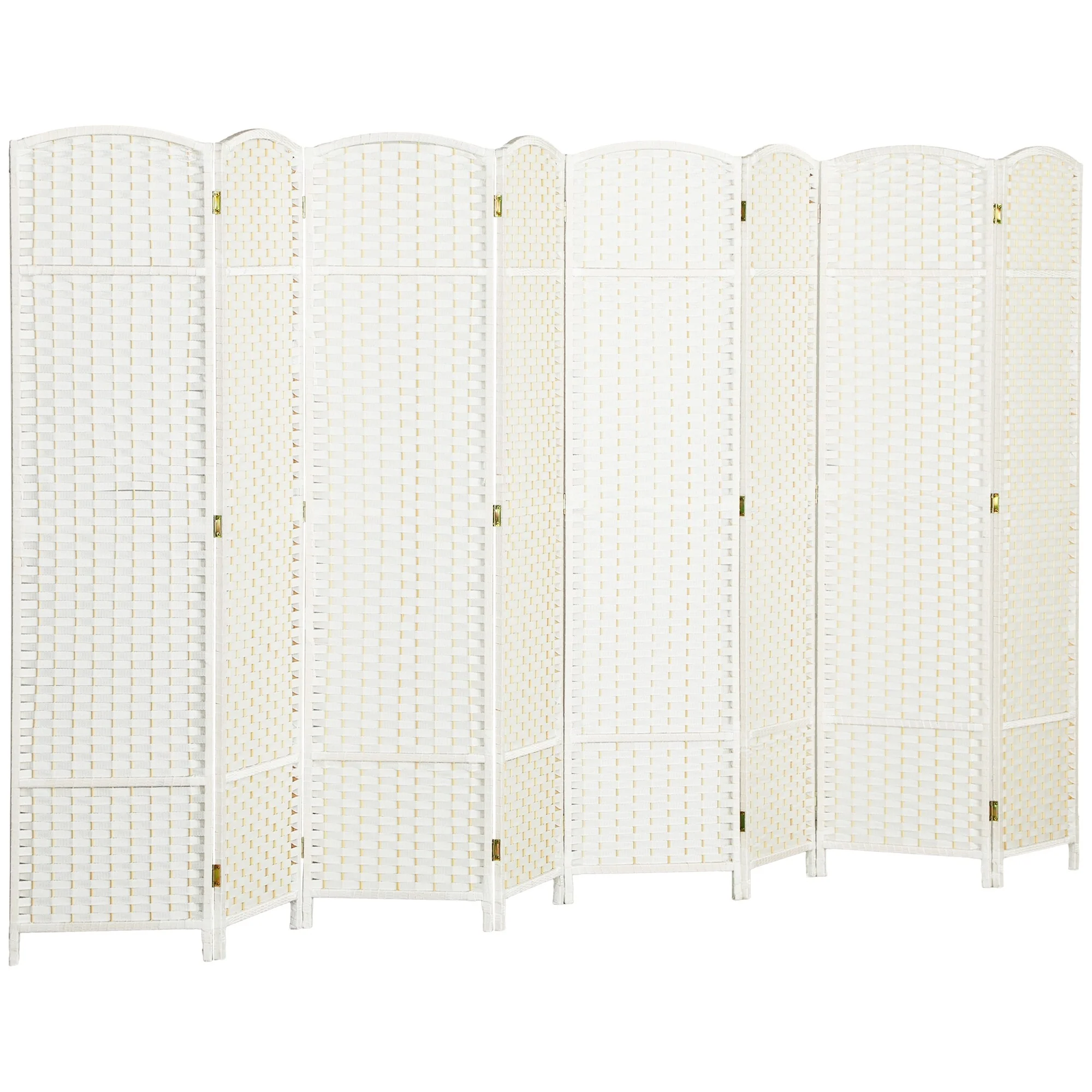 HOMCOM Room Divider, 8 Panel Folding Privacy Screen, 5.6' Tall Freestanding Wall Partition