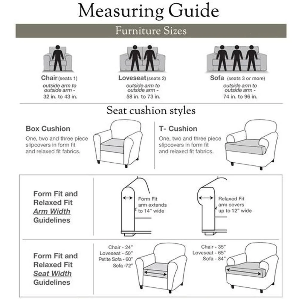 Classic Slipcovers Washed Denim 2 Piece Chair Slipcover