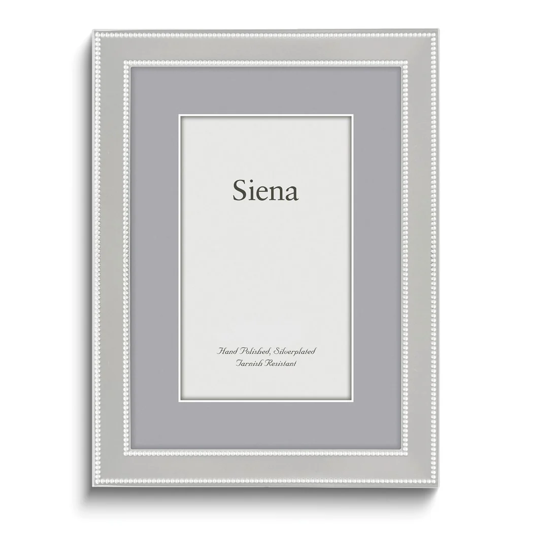 Curata Silver-Plated Tarnish-Resistant Double Beaded 8x10 Photo Frame