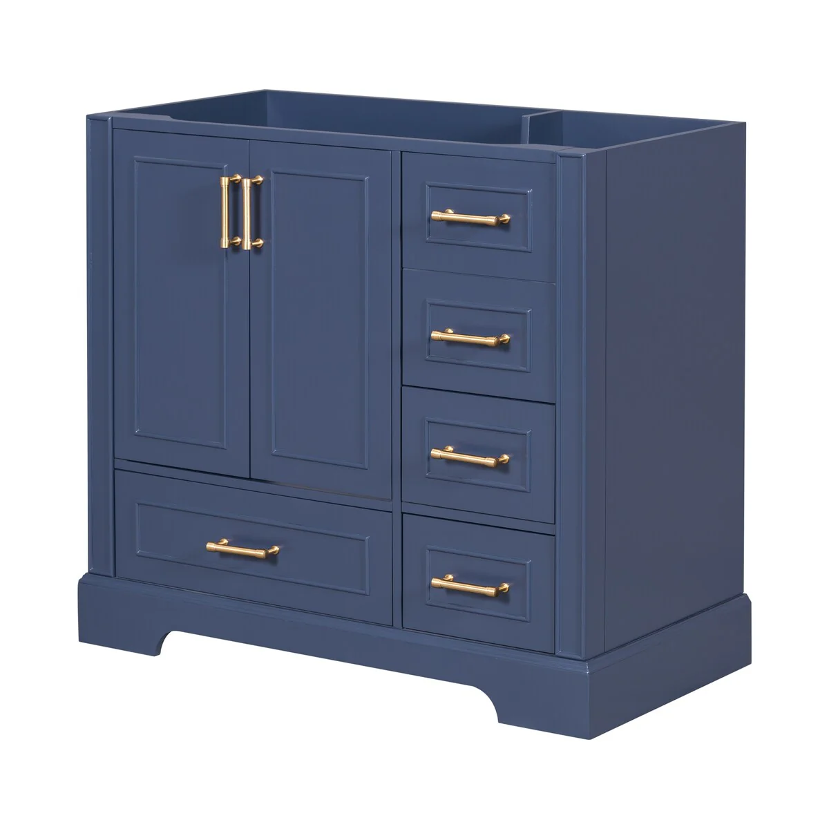 Bathroom Cabinet with Two Doors and Four Drawers