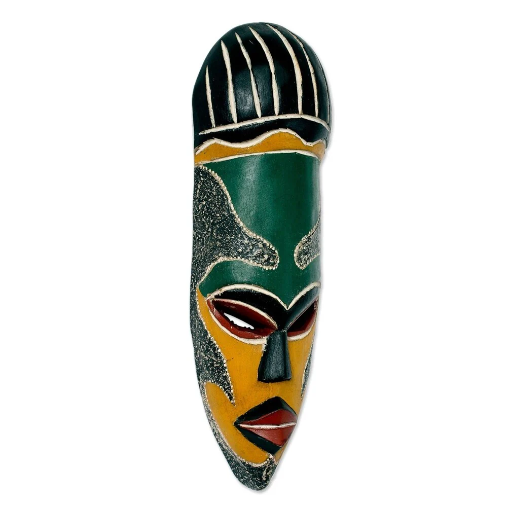 Handmade Sese Wood Our Traditions African Wall Mask (Ghana)