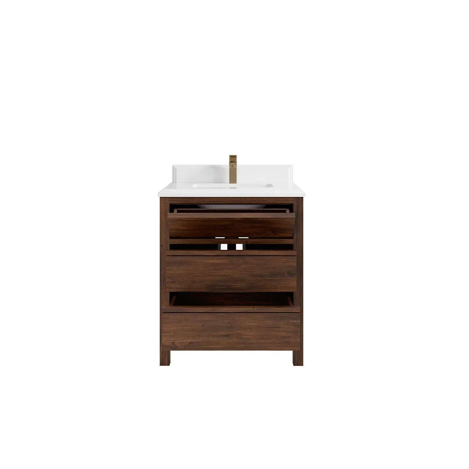 Willow Collections 30 in. W x 22 in. D Elizabeth Solid Teak Wodd Single Sink Bathroom Vanity with Countertop