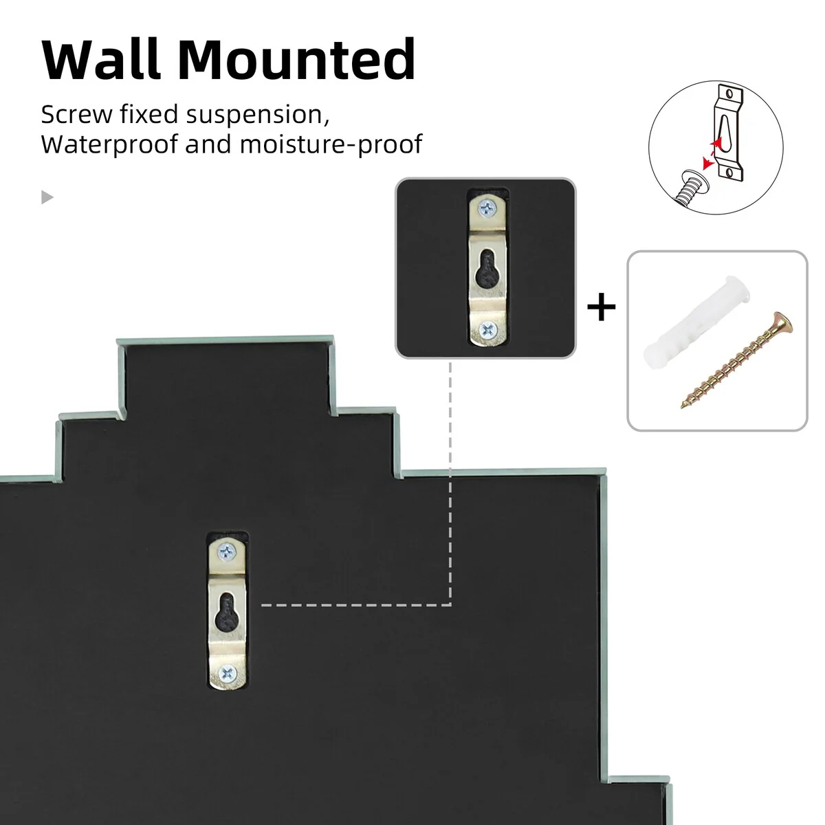 Glass Wall Clock Beveled with Diamond Crystal - 26