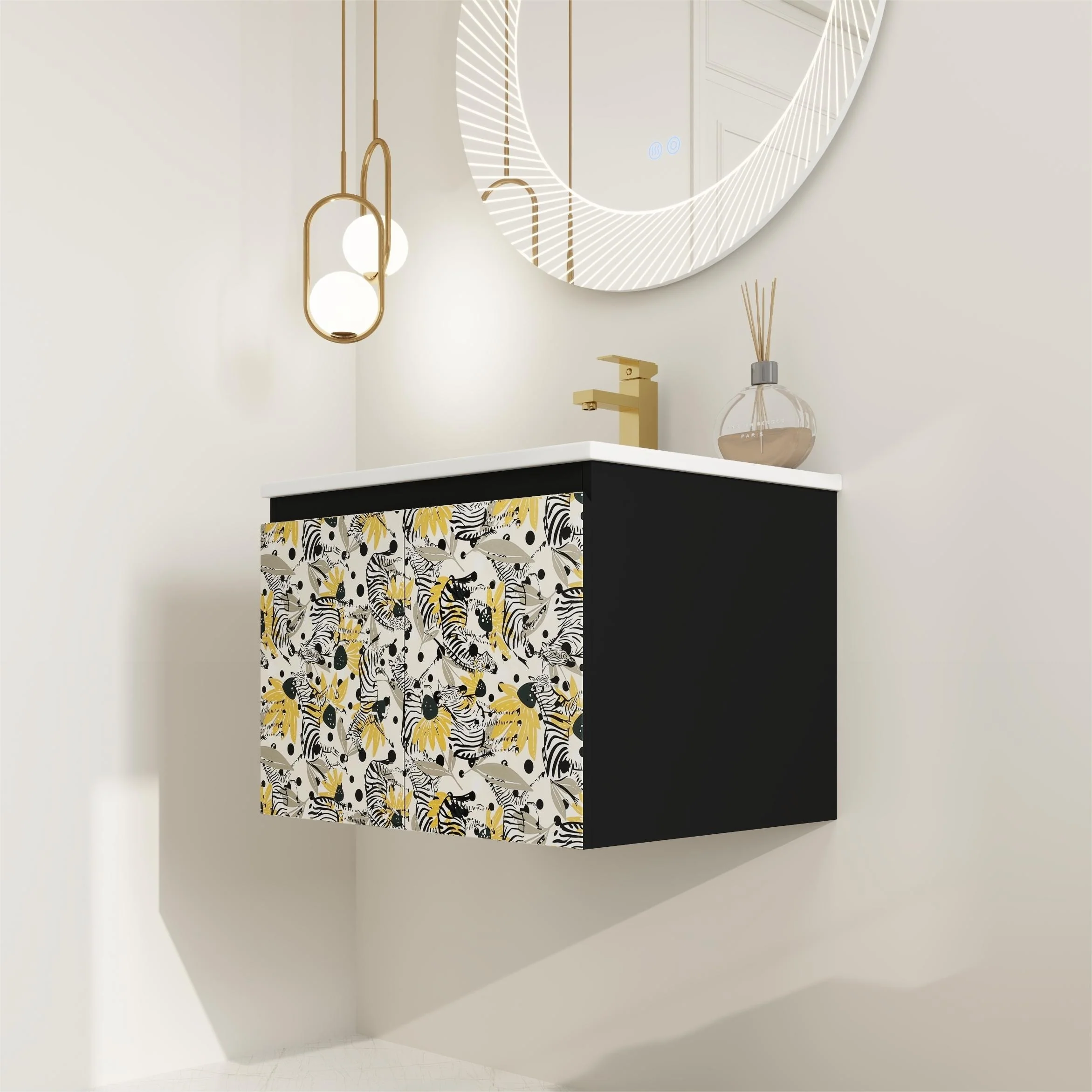 BNK 24/30/48 Inch Double Sink Bathroom Vanity with Soft Close Door