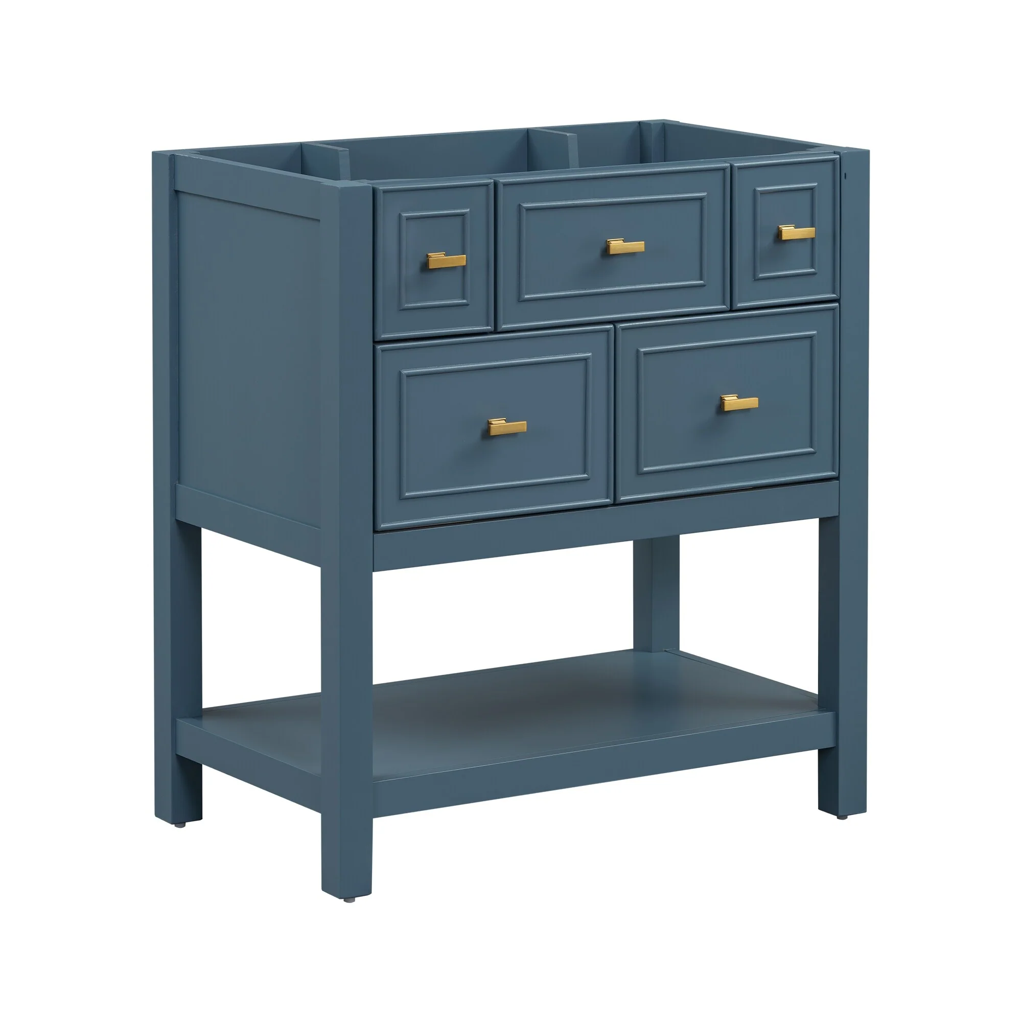 Free Standing Single Bathroom Vanity with 5 Drawers Bathroom Storage Cabinet