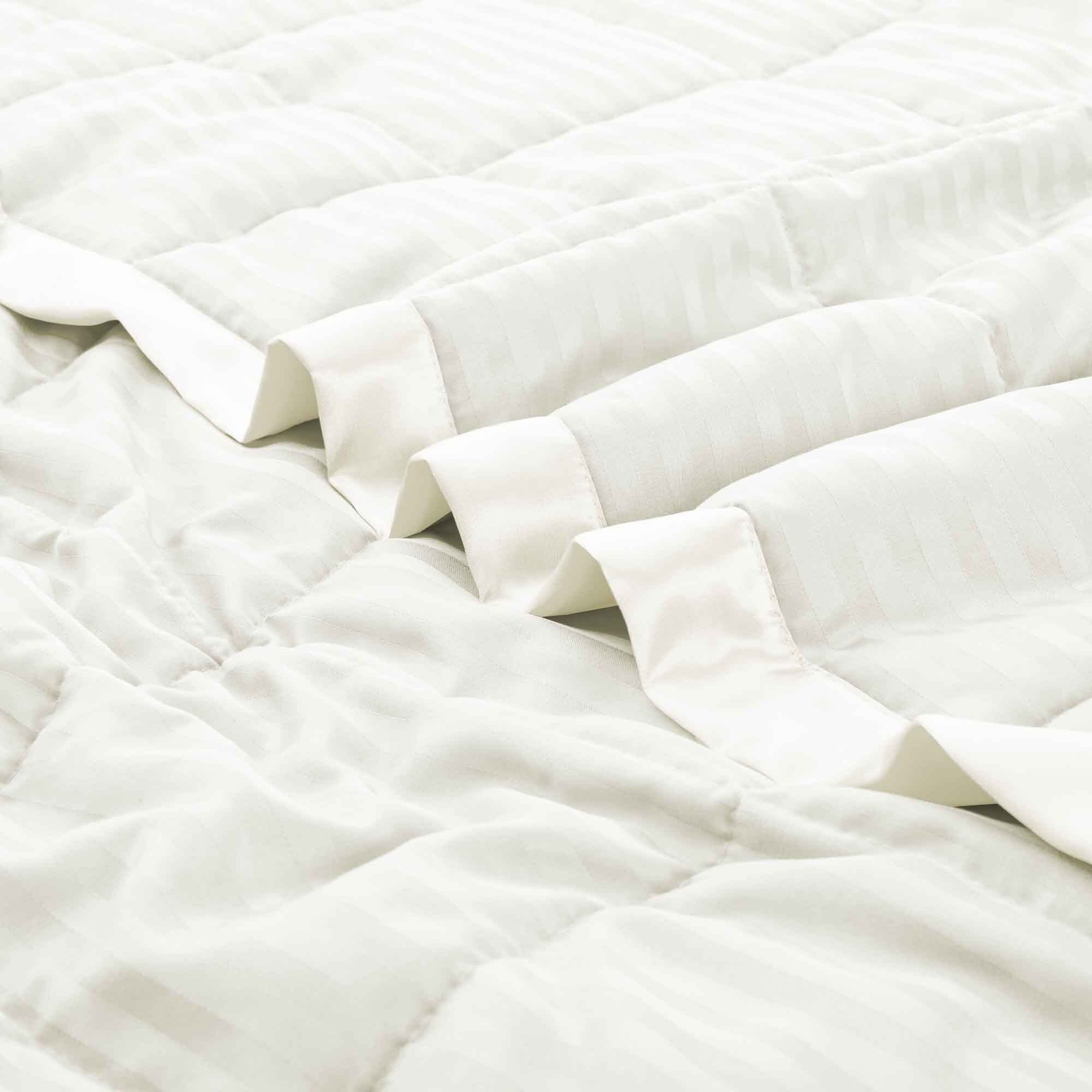 Hotel Quality Luxury All Season Jacquard Soft Bed Blanket with Satin Trim, Cozy and Warm