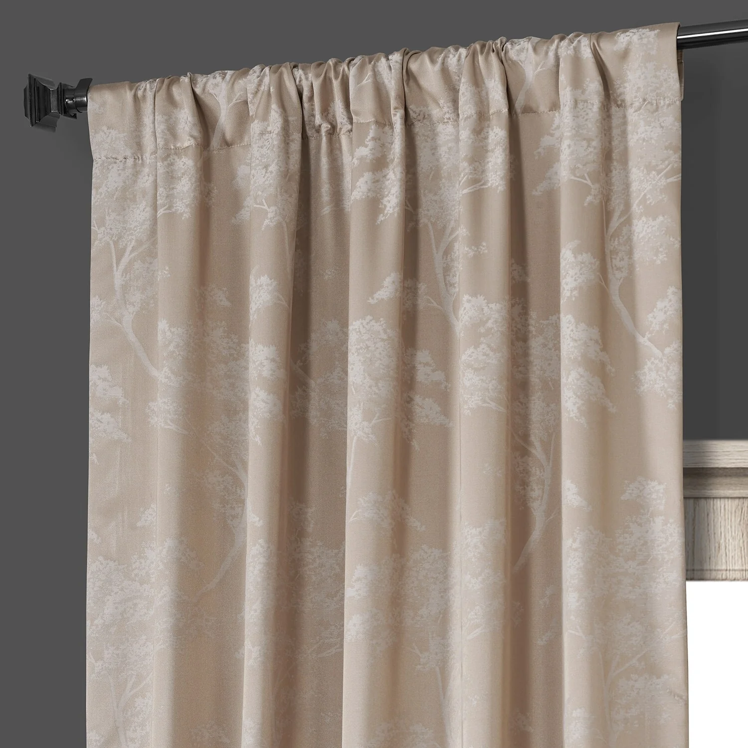Exclusive Fabrics Sequoia Faux Silk Jacquard Curtain (1 Panel)