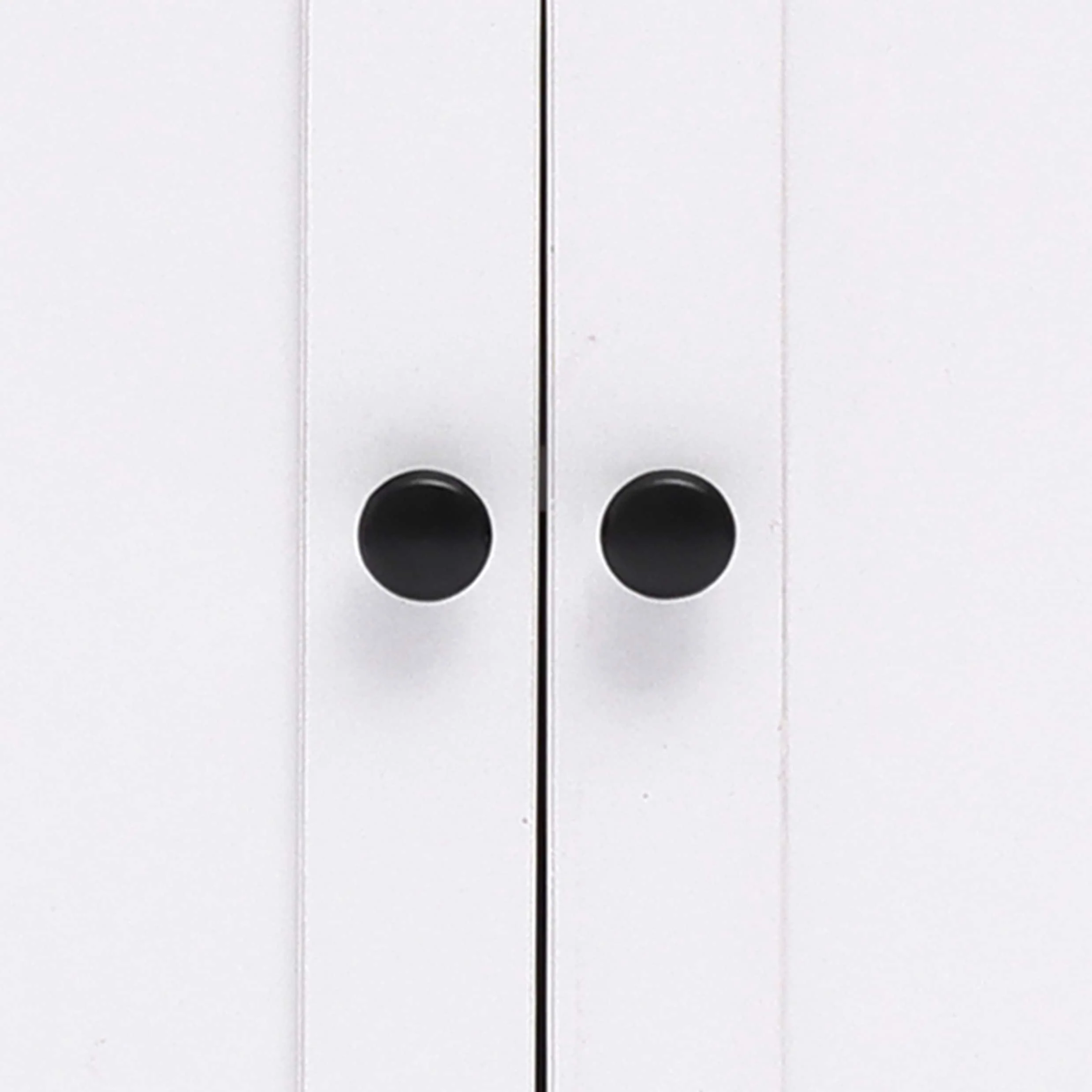 White MDF Wood 2-Door Bathroom Storage Cabinet with an Adjustable Shelf - 32.3