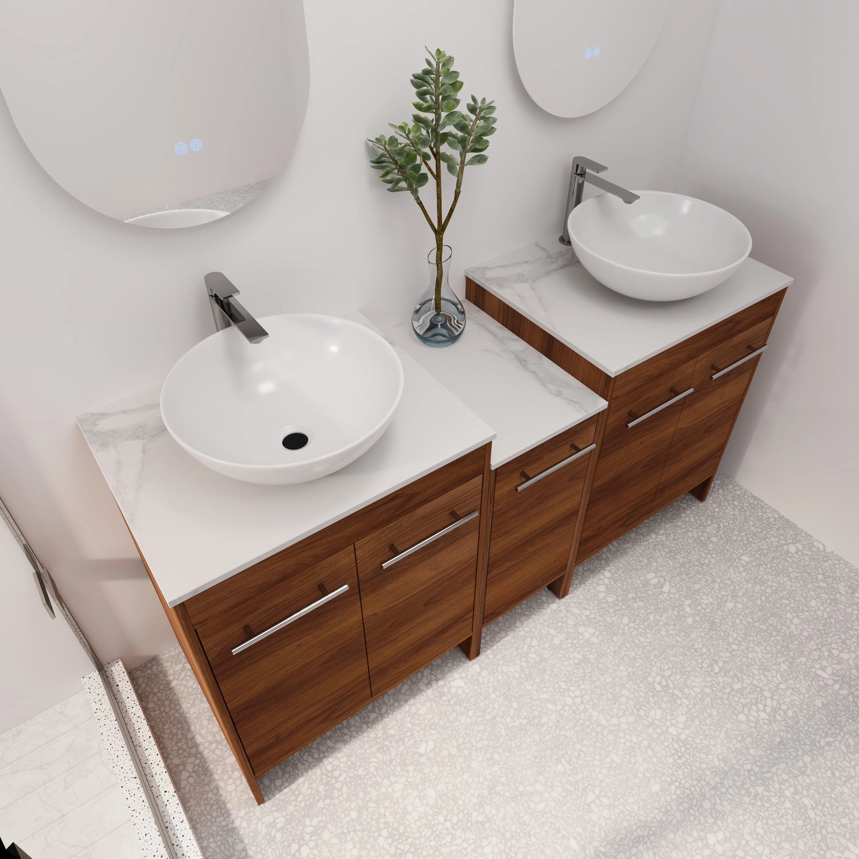 BNK 24/36/48/60 Inch Bathroom Vanity with Sink, Freestanding Bathroom Vanity with Soft Close Doors and Adjustable Shelf