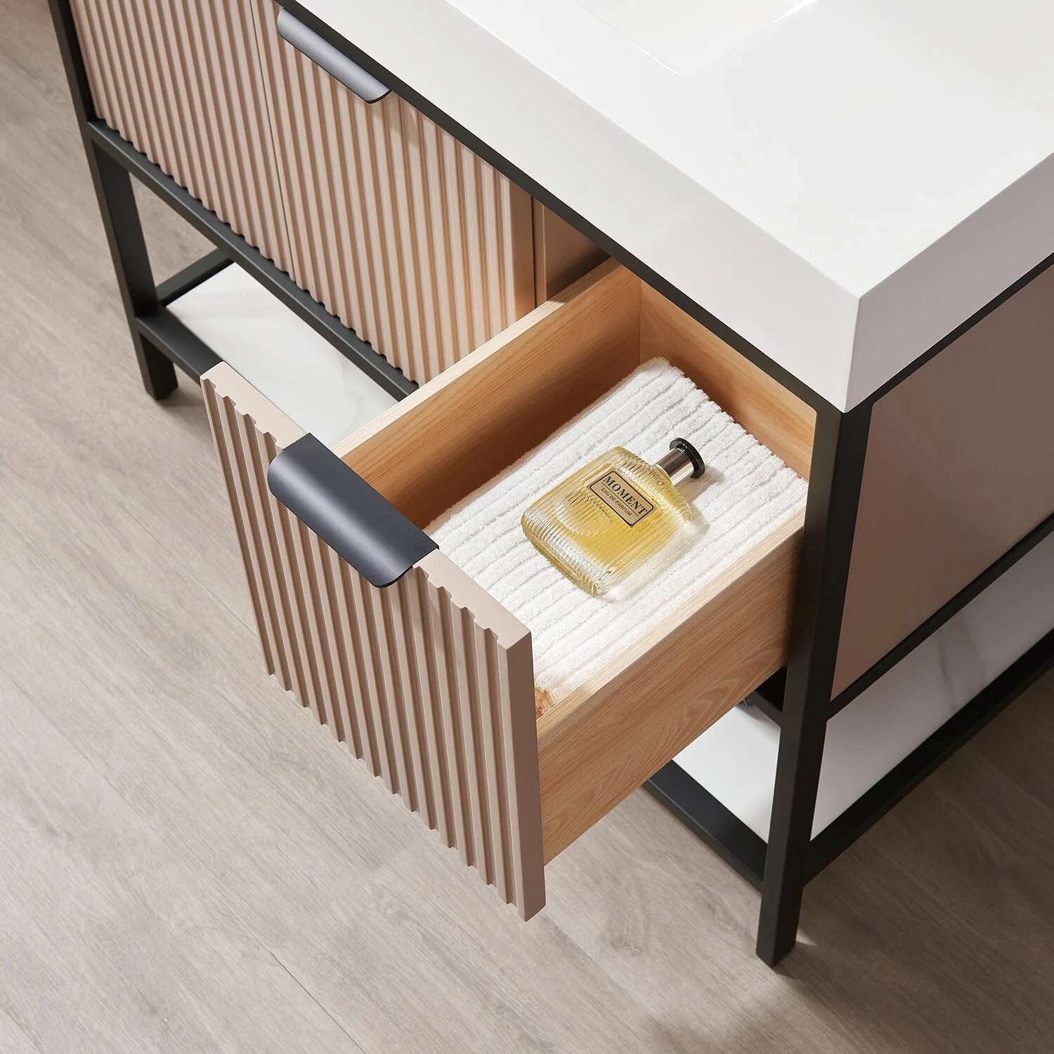 Marcilla 36 in. Single Sink Bath Vanity with Stone Sink Top