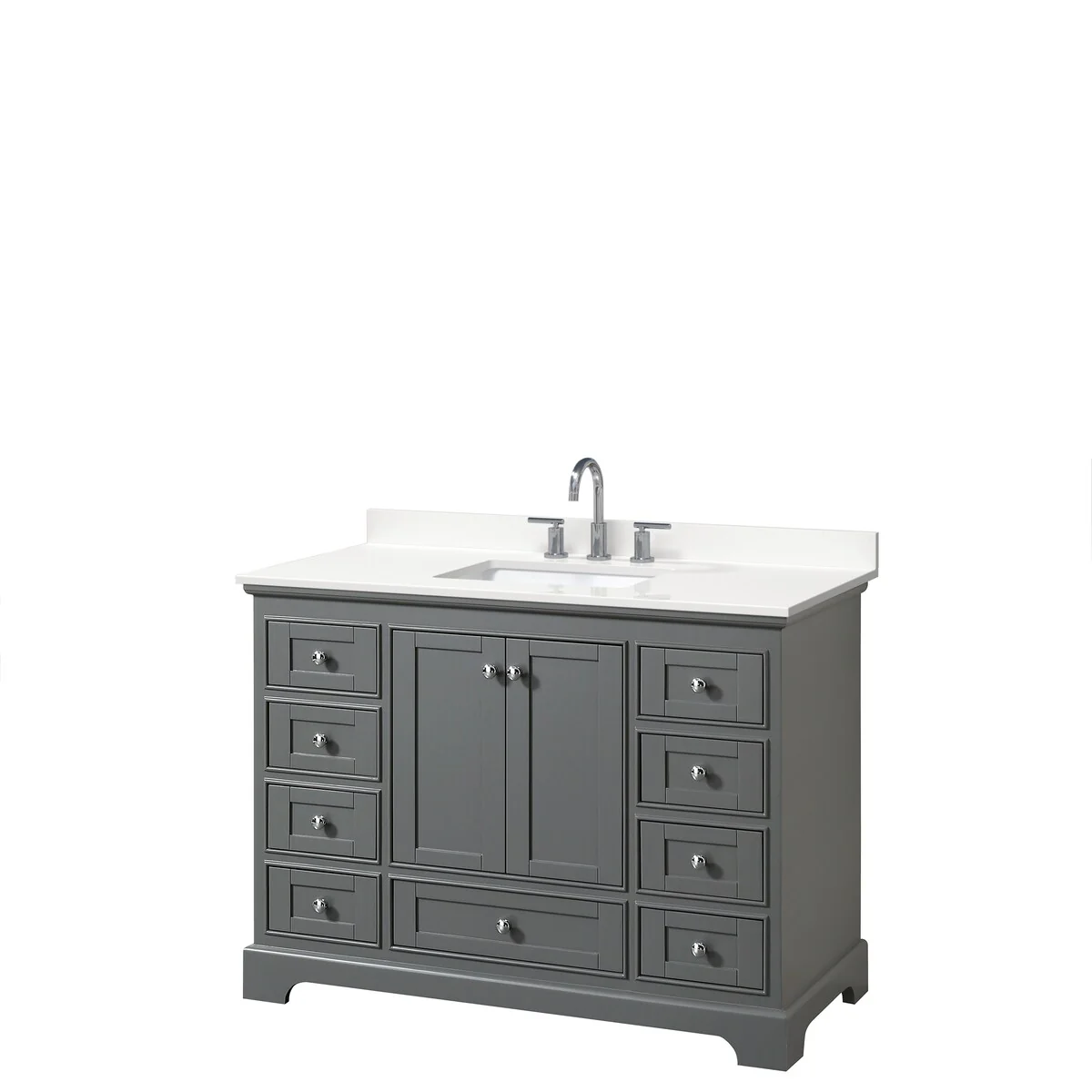Deborah 48-inch Single Vanity, Quartz Top