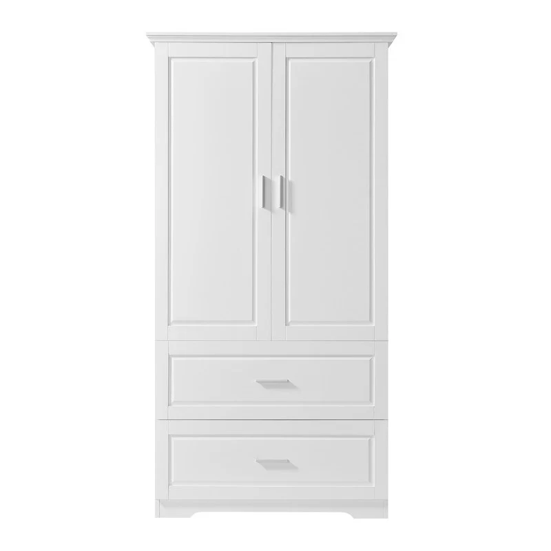Wide Storage Cabinet with 2 Doors & 2 Drawers