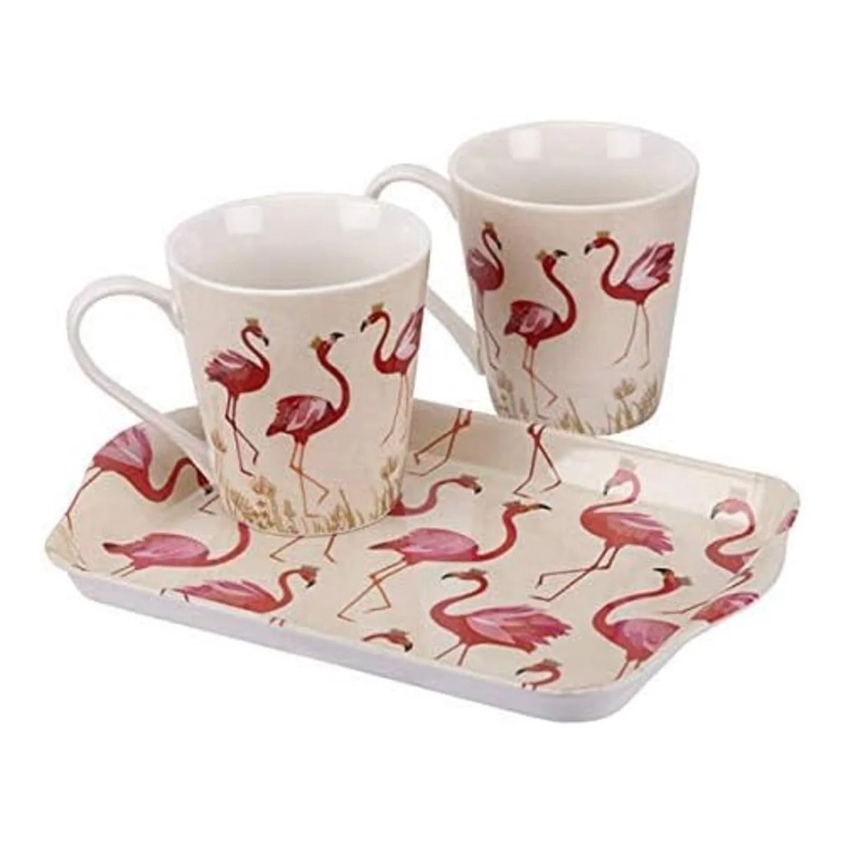 Pimpernel Sara Miller London Flamingo Mug and Tray Set