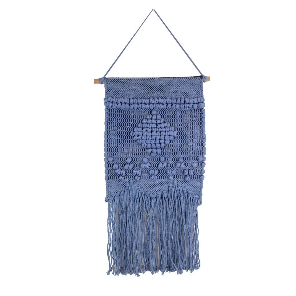 Blue Diamond Macrame Wall Hanging