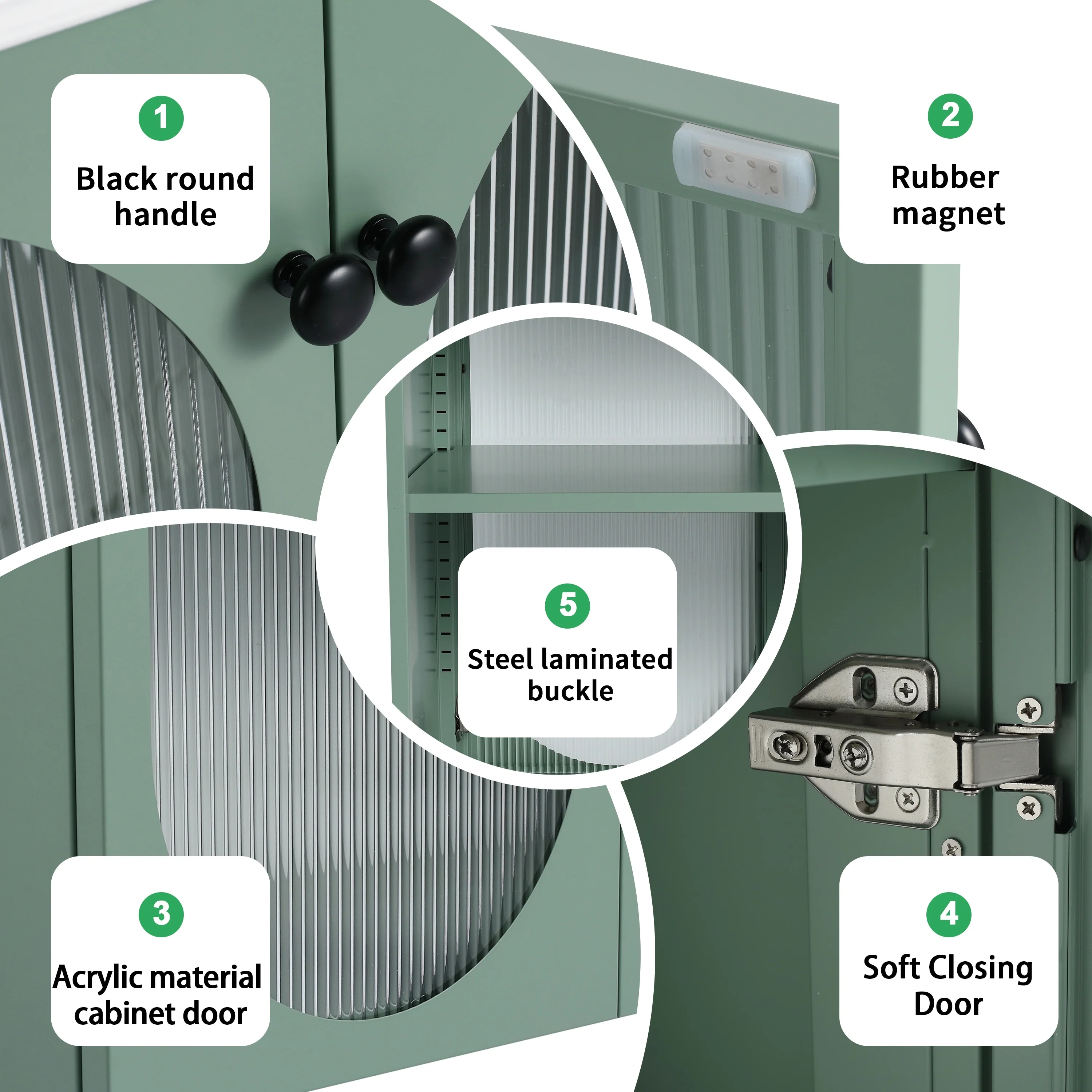 BNK 24/30 inch Freestanding Single Sink Bathroom Vanity with Soft Close Door and 1 adjustable shelf