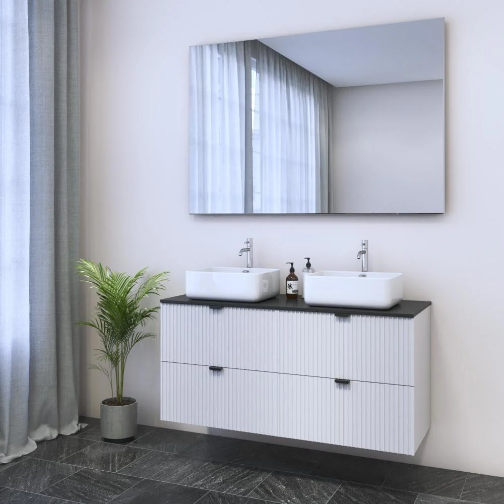 Nicole 4S 120 Double Sink Floating Bathroom Vanity (48