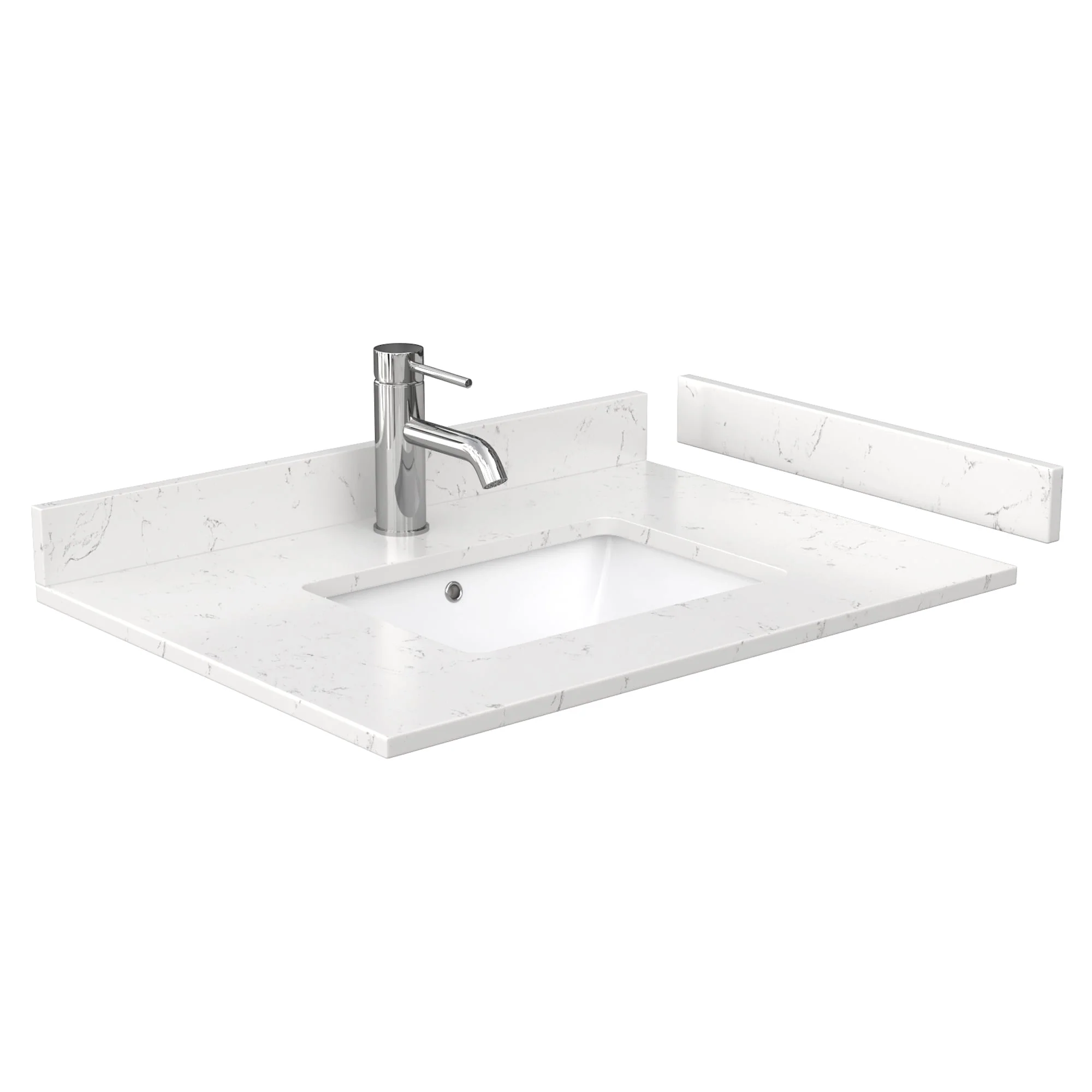 Beckett 30 Inch Single Vanity, Cultured Marble Top