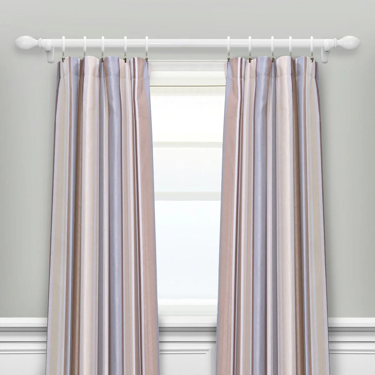 Mix and Match 1-3/8 in. dia. Wood Single Smooth Curtain Rod