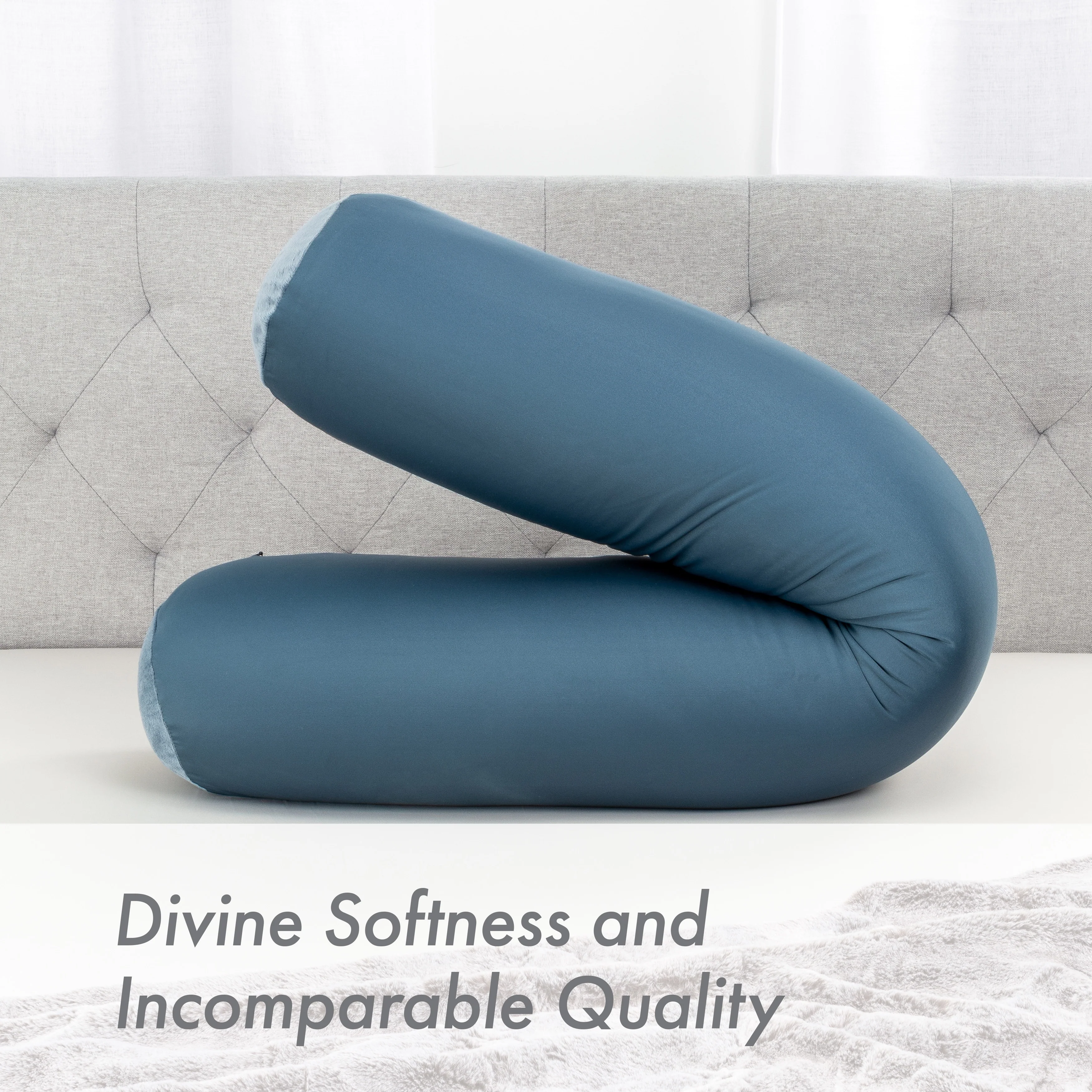 Straight Body Pillow, Premium Microbead,Side Sleeping / Pregnant Women