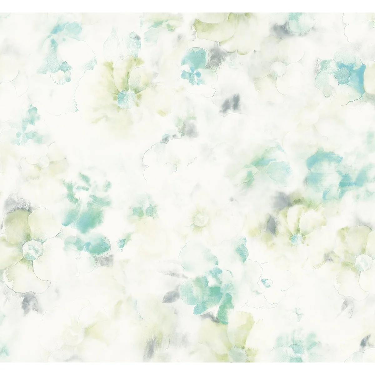 Seabrook Designs Sanela Watercolor Flowers Unpasted Wallpaper