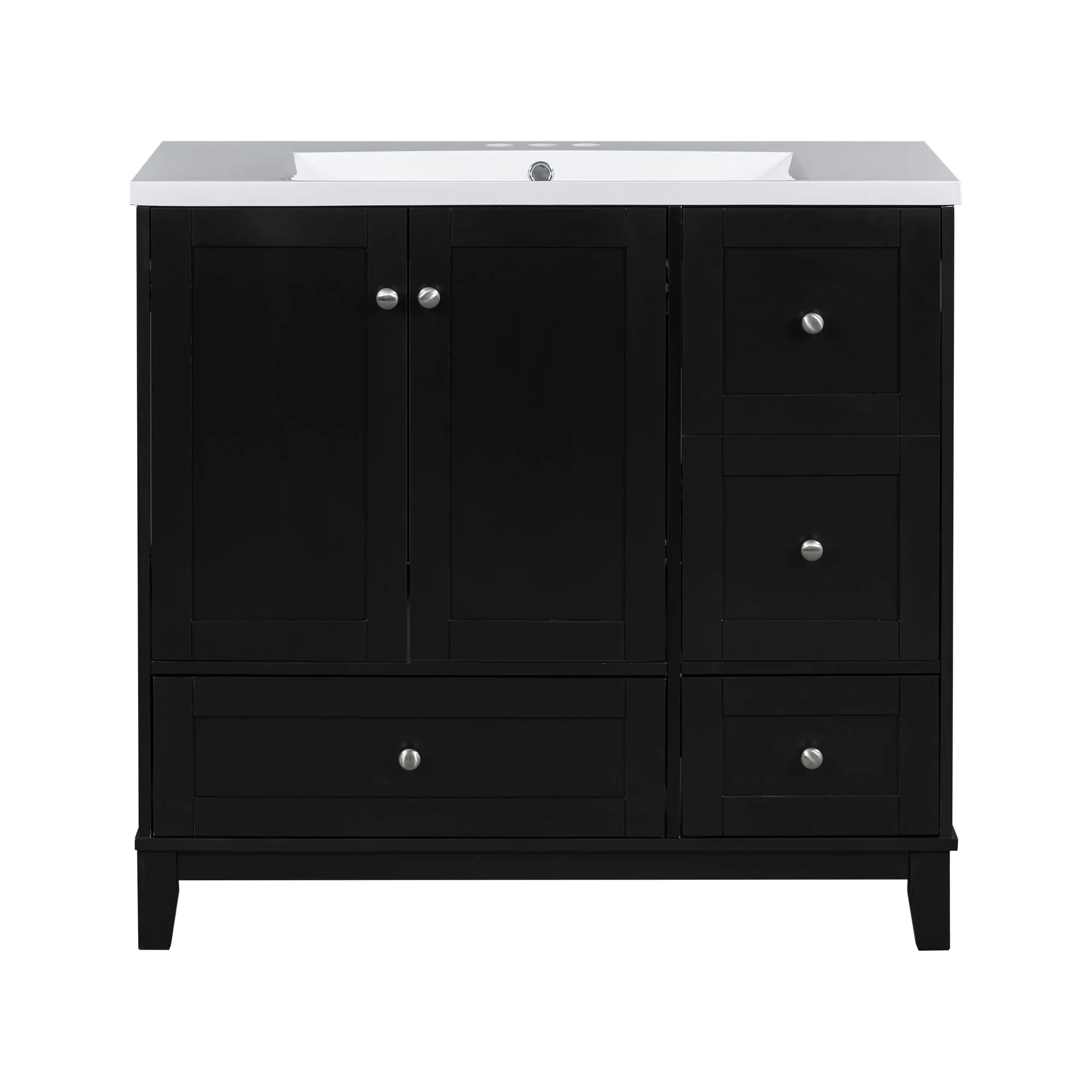 36 Inch Modern Bathroom Vanity with USB Charging