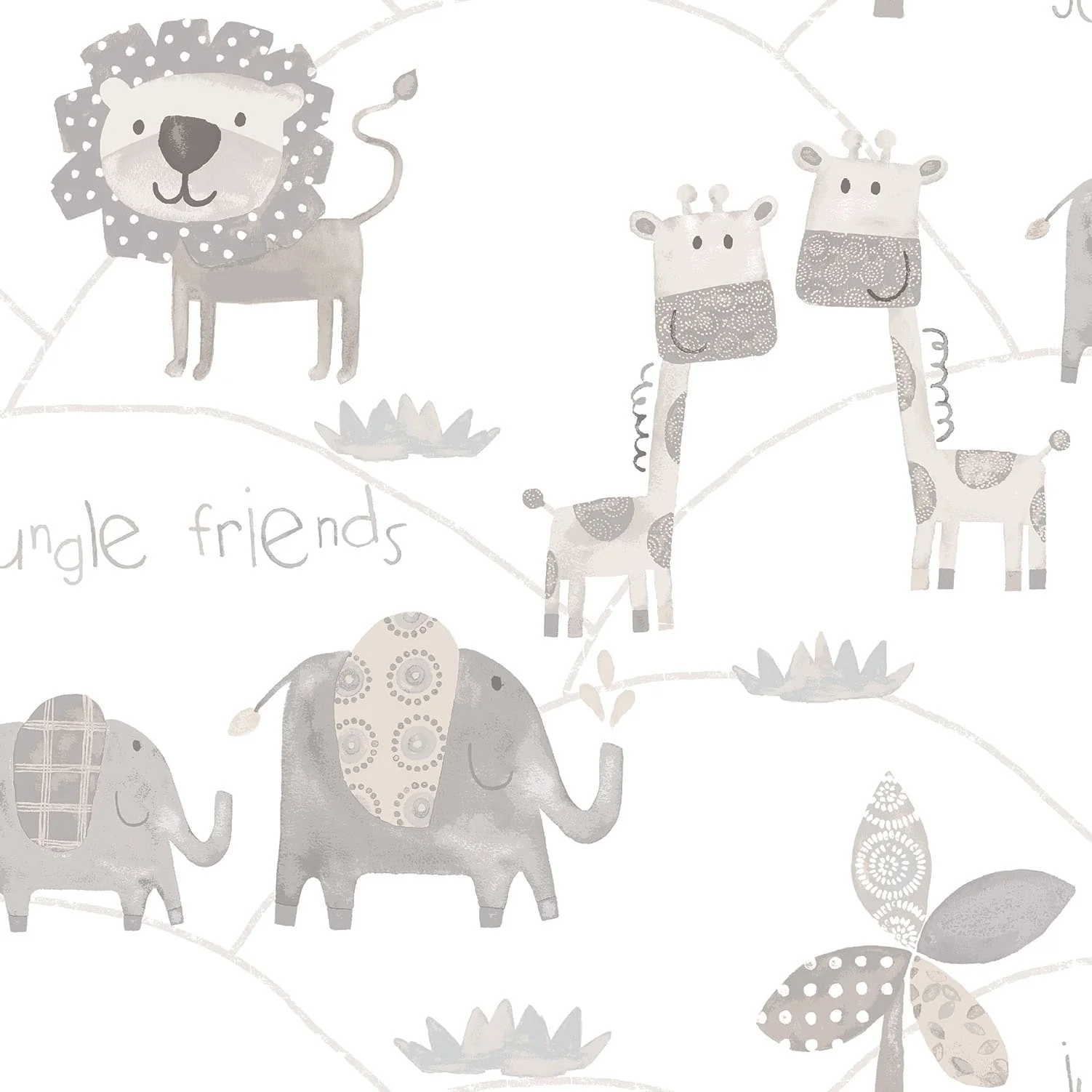 Galerie Wallcoverings Just 4 Kids 2 Jungle Friends Non-woven Matte Wallpaper Roll