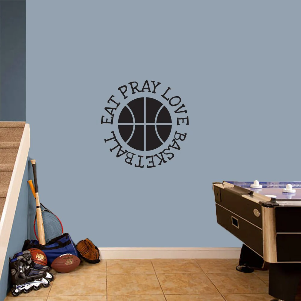 Eat Pray Love Basketball' 24 x 24-inch Sports Wall Decal