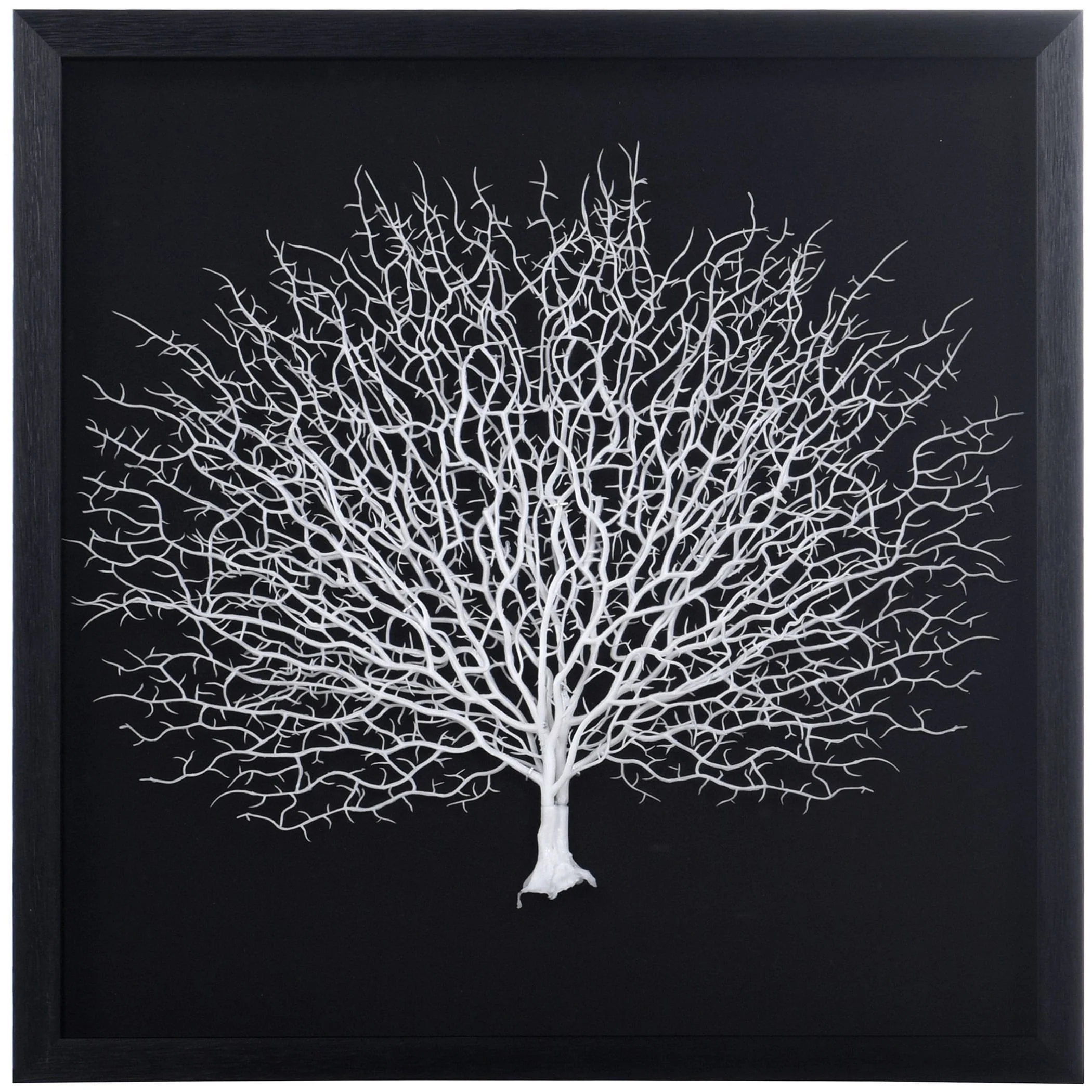 Tree on Black Background Shadow Box