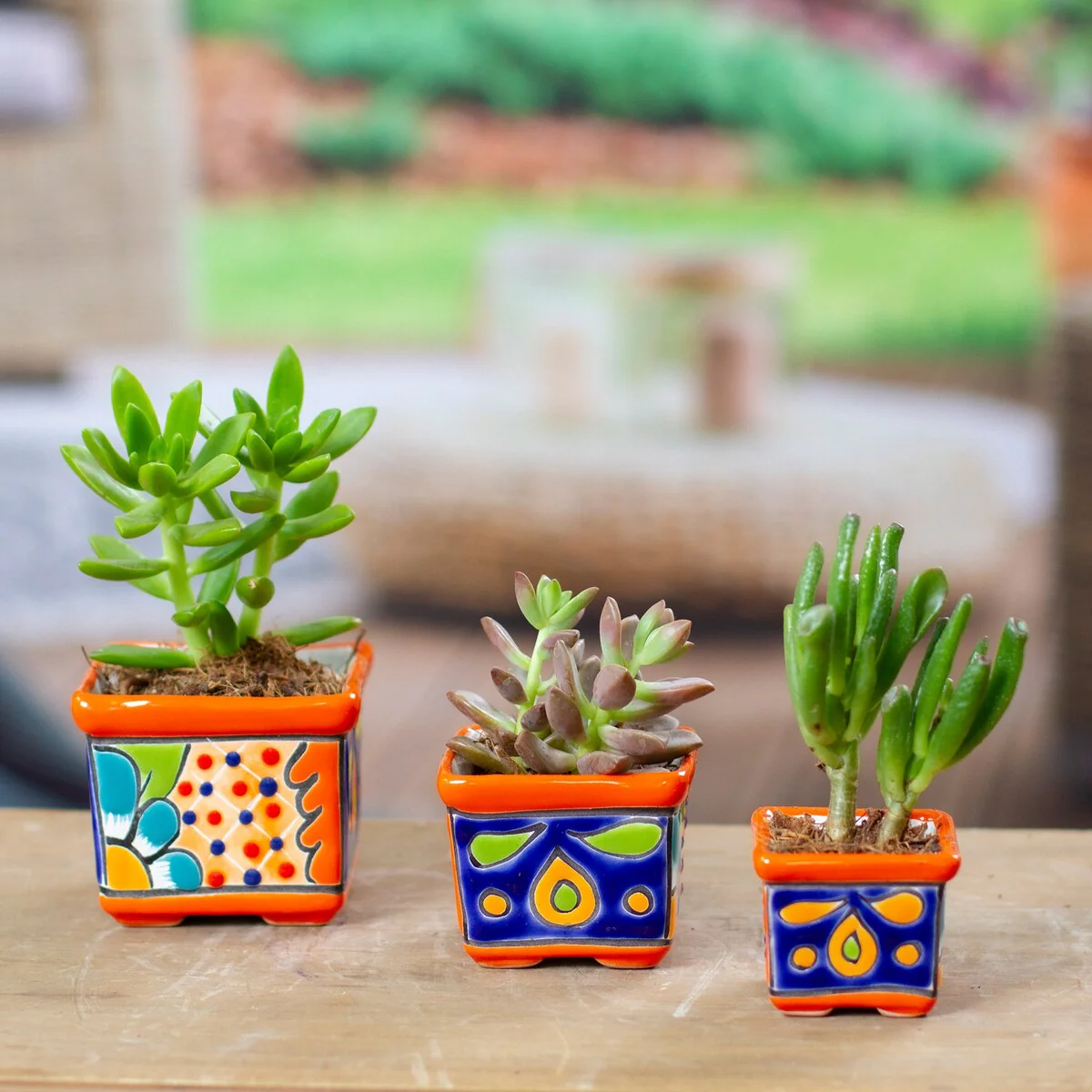 Novica Handmade Hacienda In Saffron Mini Flower Pots (Set Of 3)