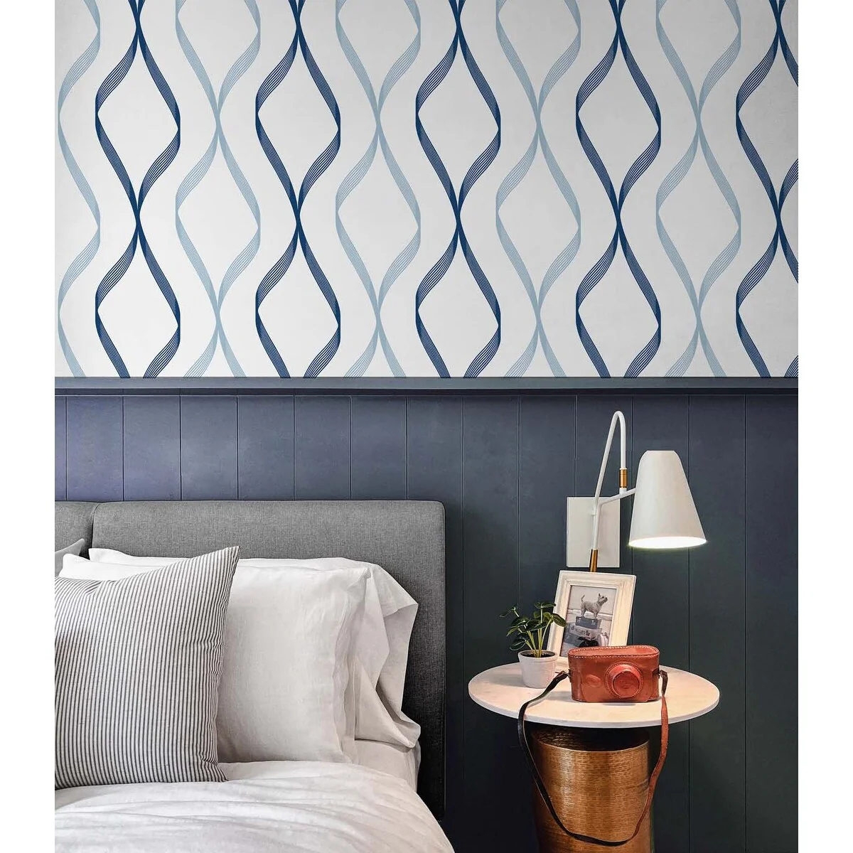 NextWall Ogee Ribbon Peel and Stick Wallpaper