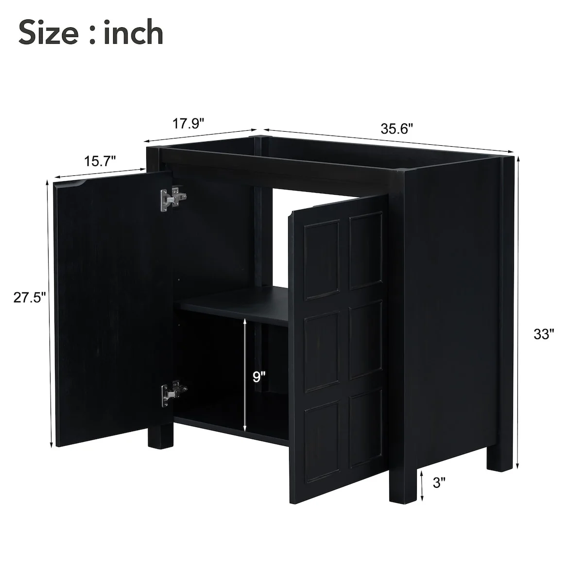 (Cabinet Only) Bathroom Storage Vanity Base with 2 Doors
